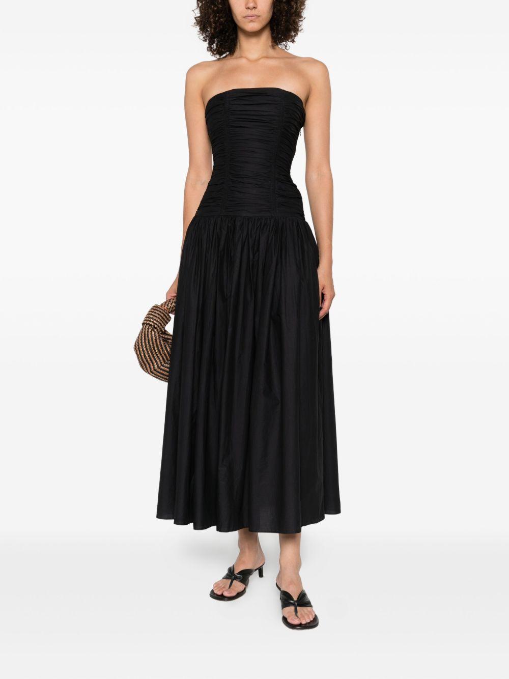 drop-waist strapless midi dress Product Image