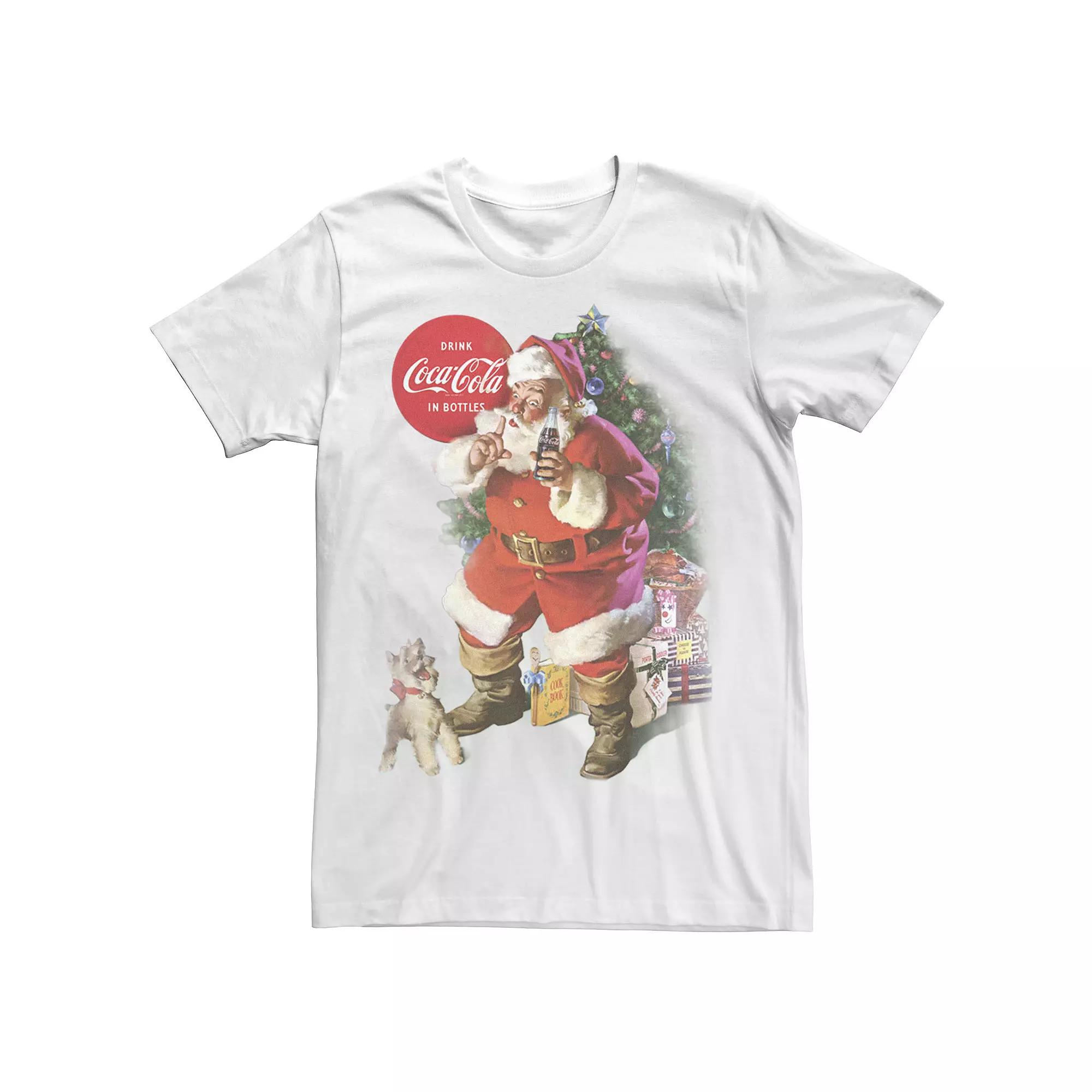 Men's Coca Cola Puppy Vintage Christmas Tee,  Product Image