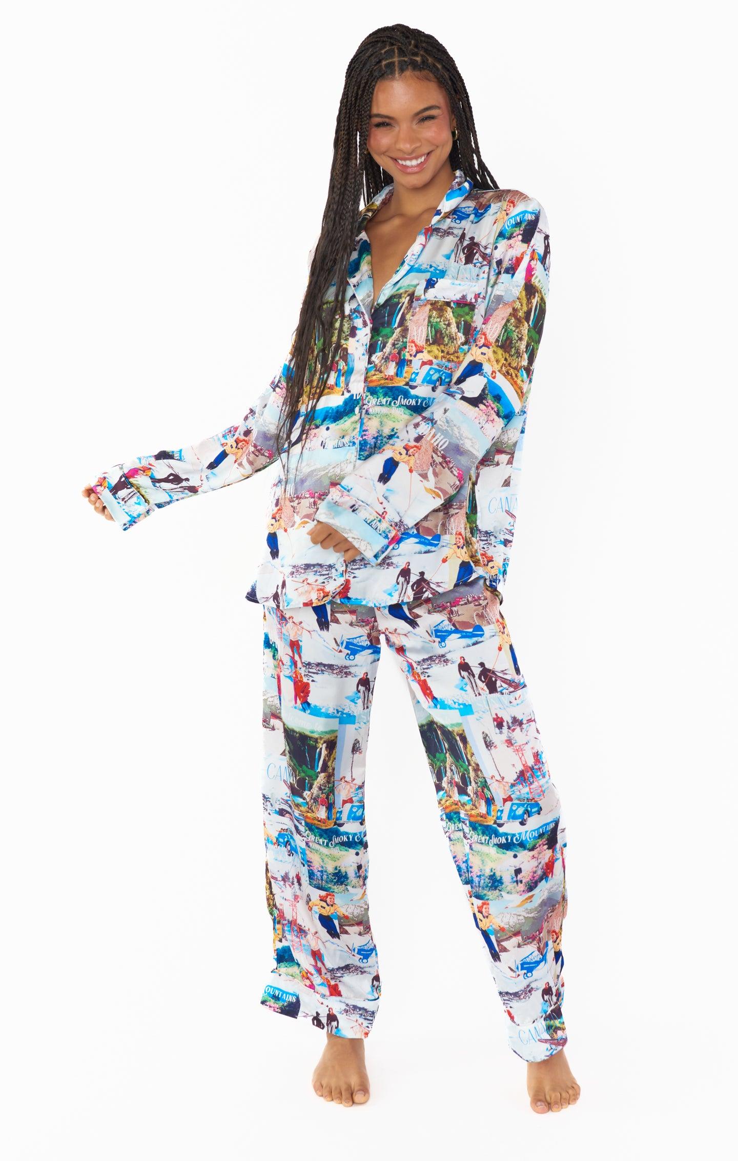 Classic PJ Set ~ Ski Postcard Silky Product Image