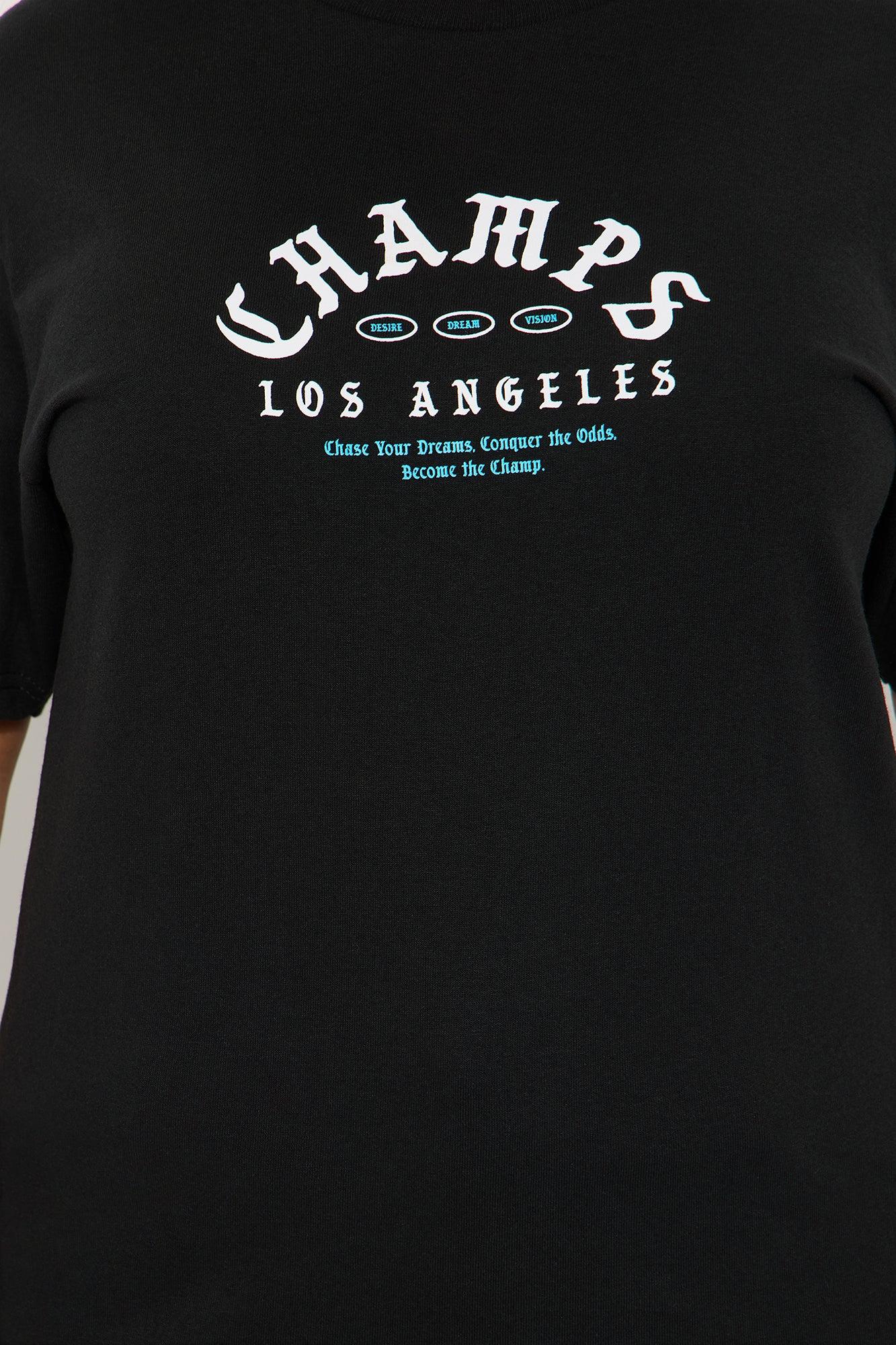 Champs 88 Flames Front And Back Graphic Tee - Black Female Product Image