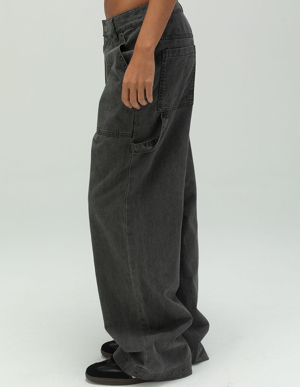 RUSTY Riley Low Rise Womens Carpenter Pants - CHARCOAL Product Image