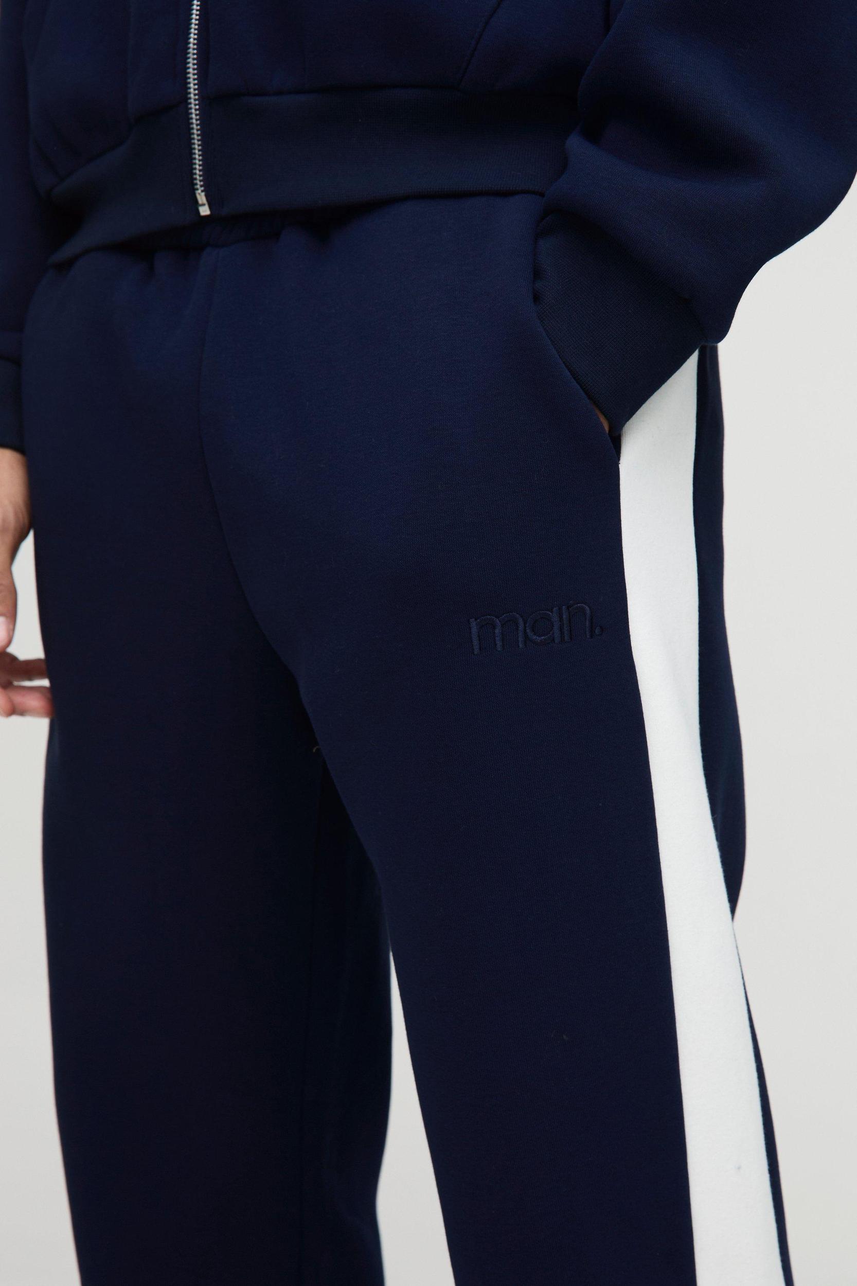 Straight Leg Man Colour Block Sweatpants | boohooMAN USA Product Image