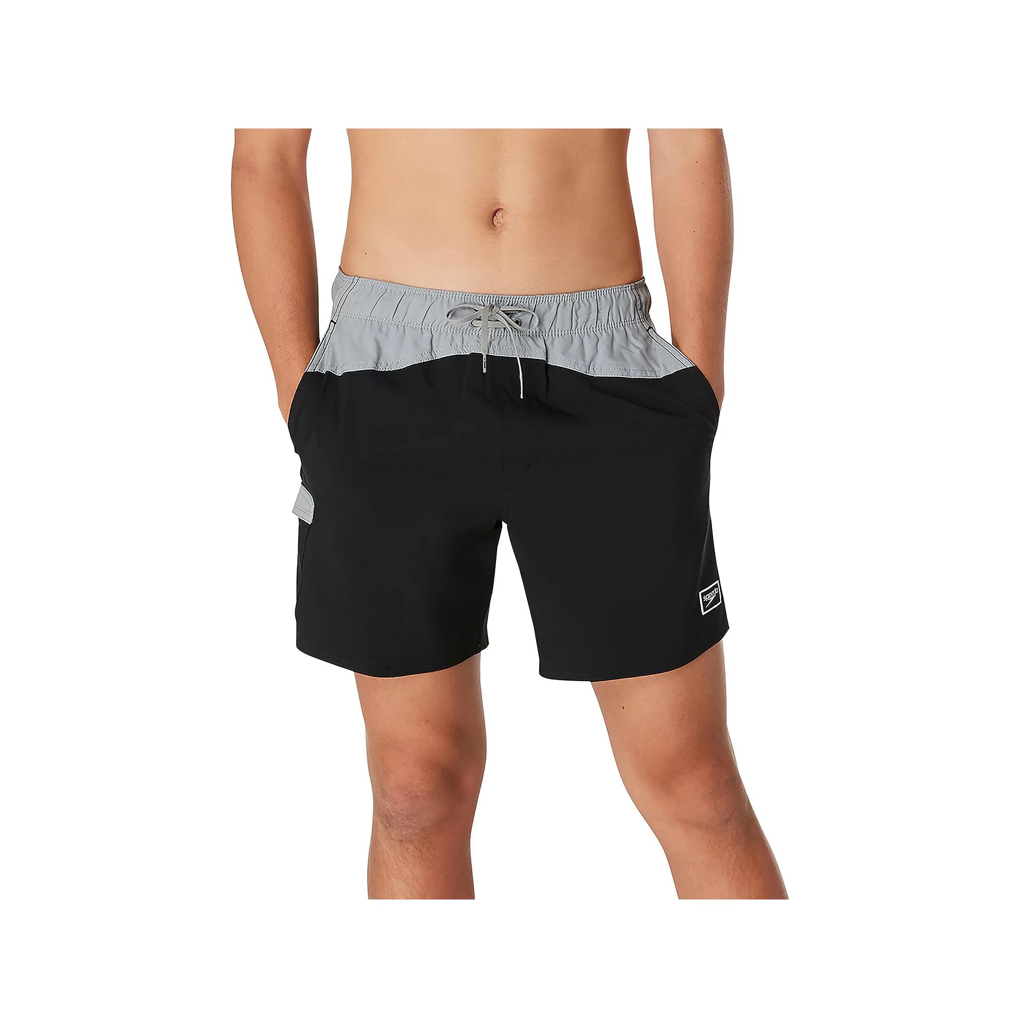Men's Speedo 6.5" Marina Flex Swim Trunks, Size: Medium, Black Product Image