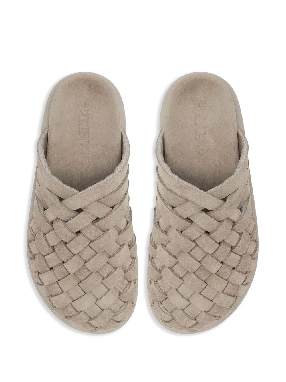 woven-design suede slippers Product Image
