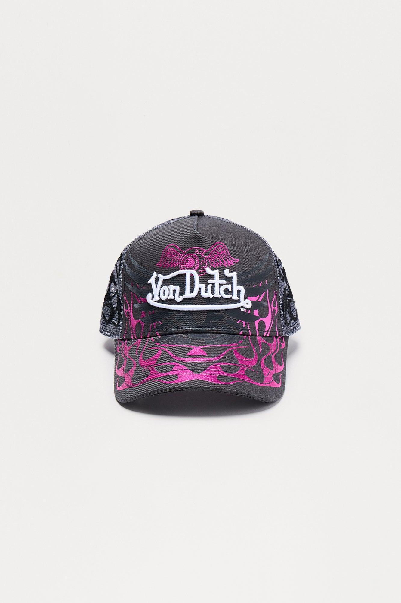 Von Dutch Wings Up Trucker Hat - Dark Grey Female Product Image