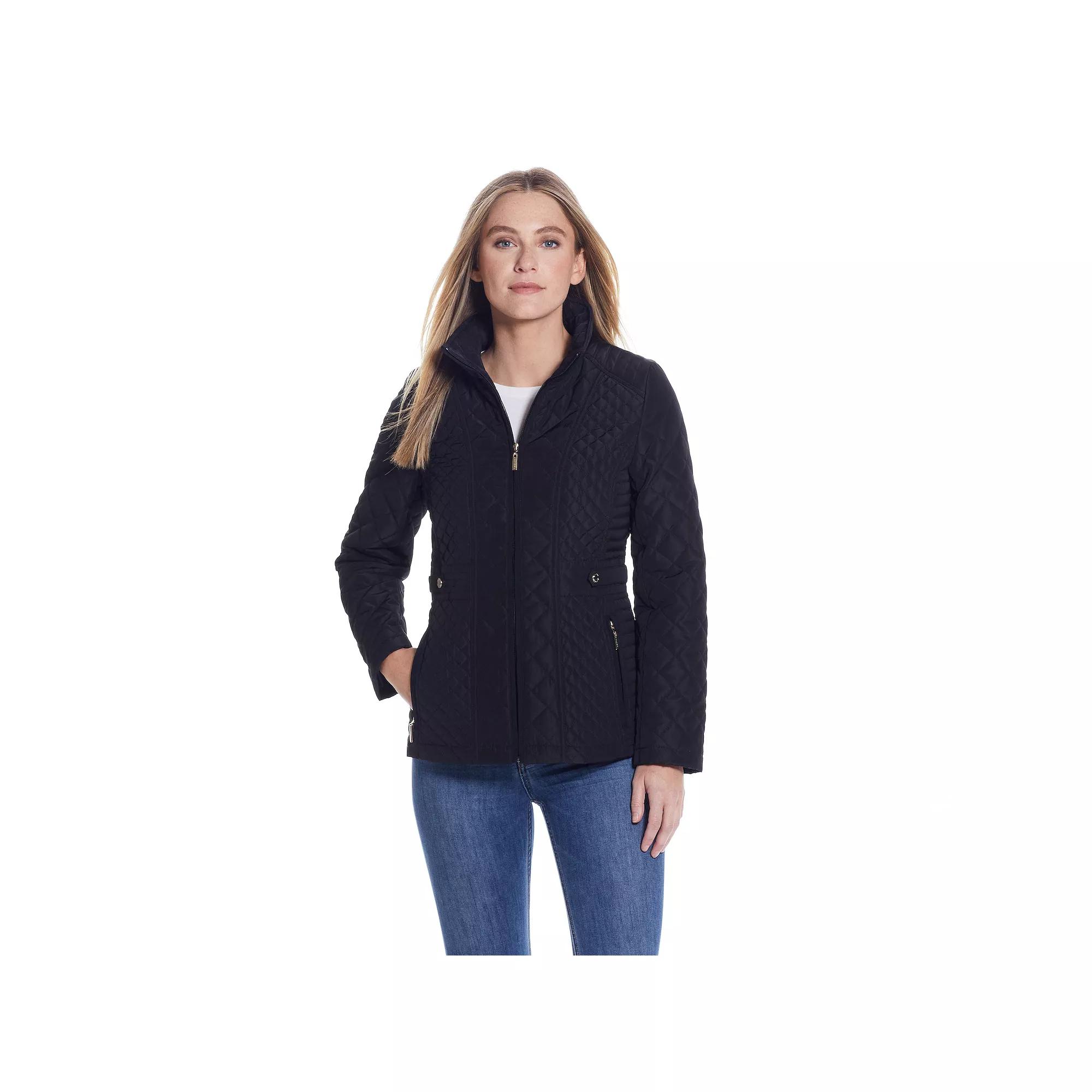 Plus Size Gallery Multi Quilt Jacket, Women's, Size: 2XL, Black Product Image