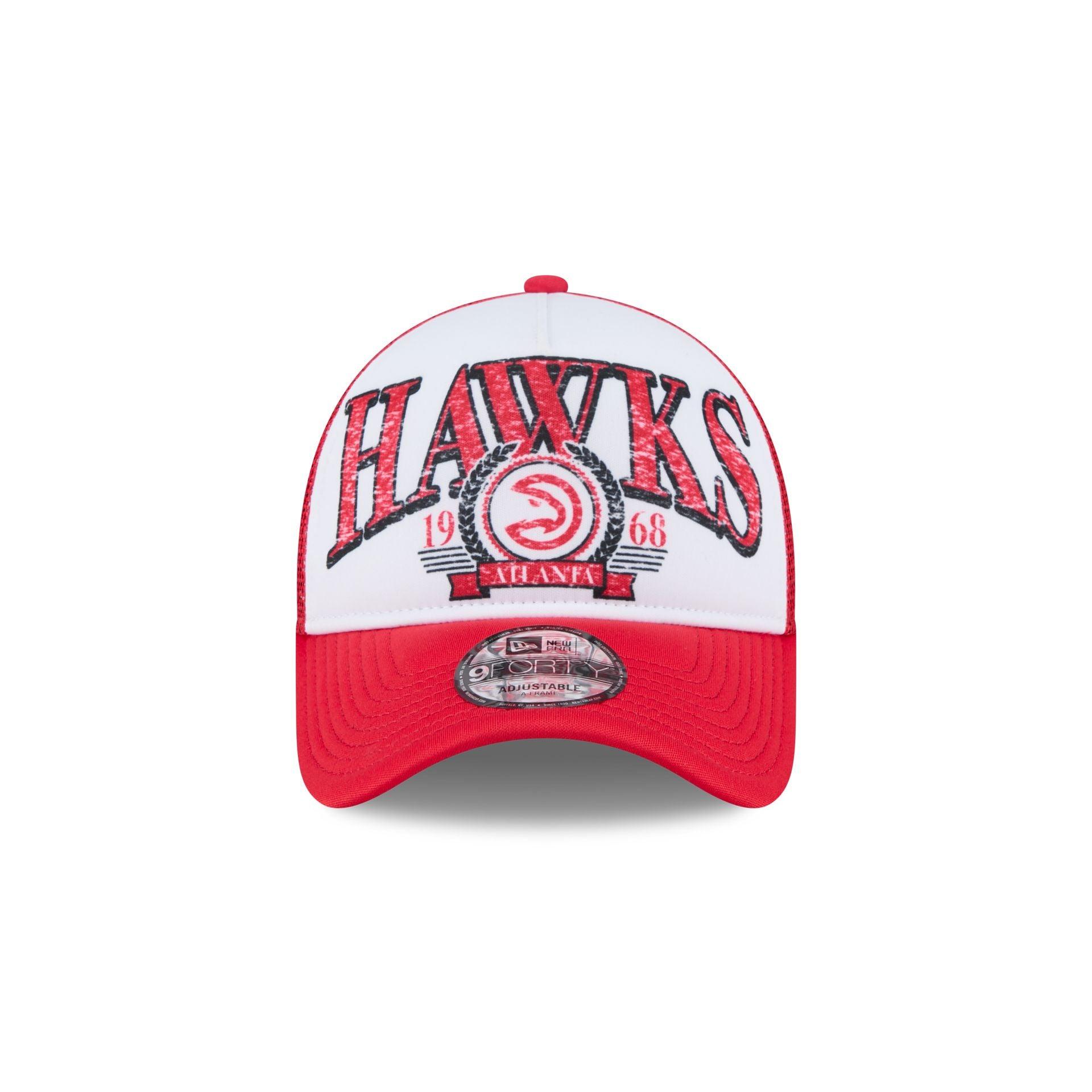 Atlanta Hawks Distressed 9FORTY A-Frame Trucker Hat Male Product Image