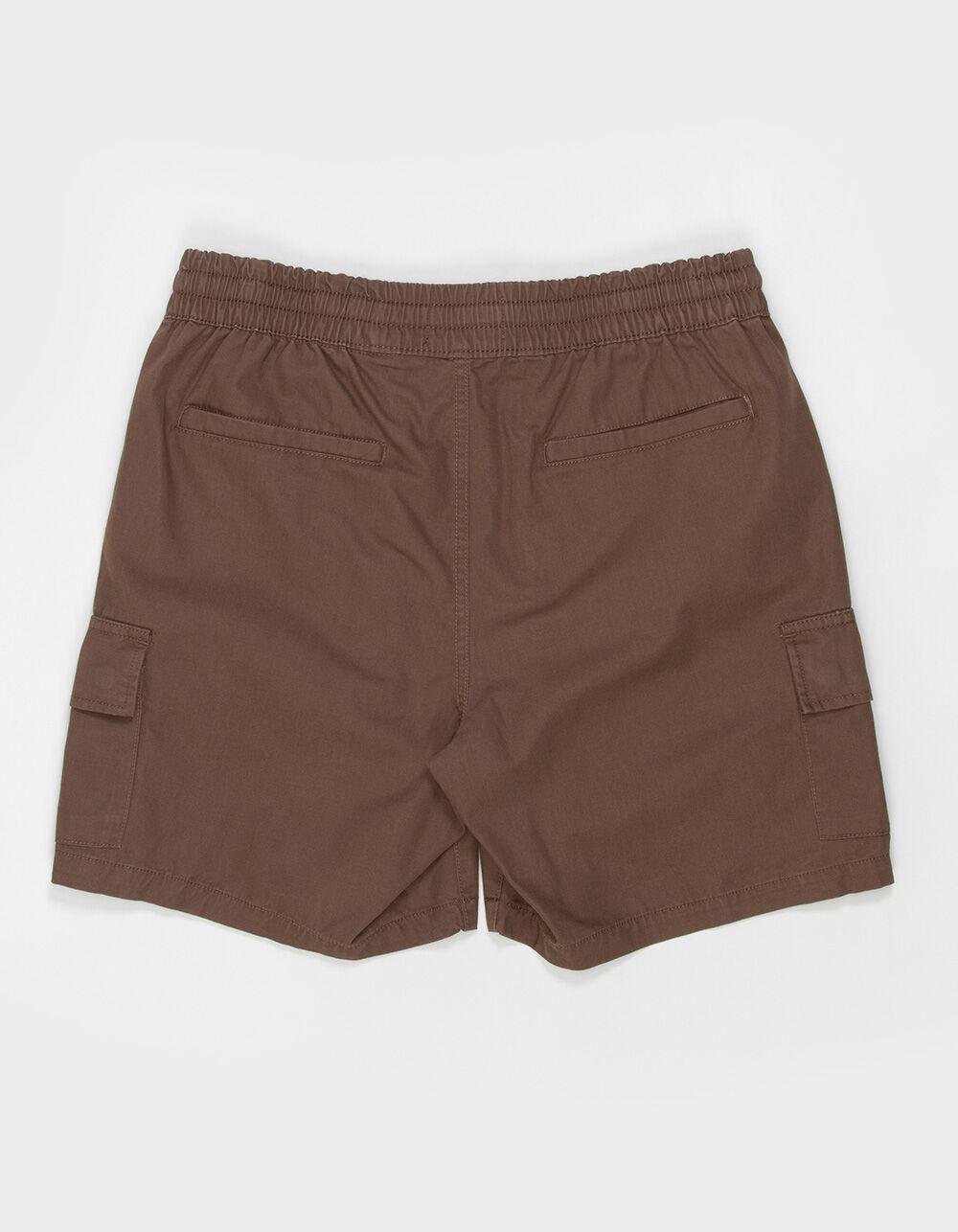RSQ Mens Washed Pull On Cargo Shorts - FADED BROWN Product Image
