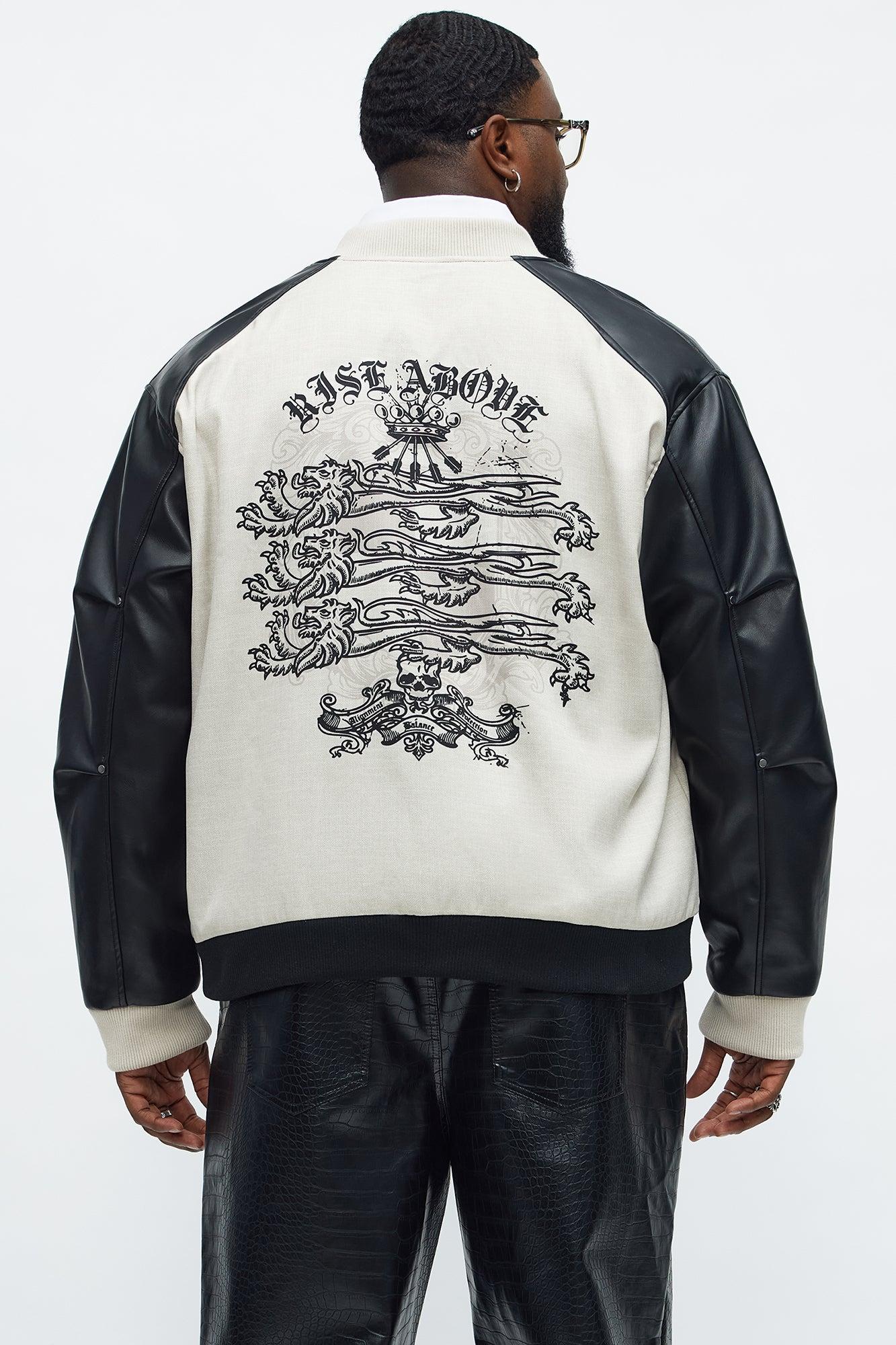 Divine Order Bomber Jacket - Black Male Product Image