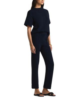 Mixed Gauge Rib Knit Pants Product Image