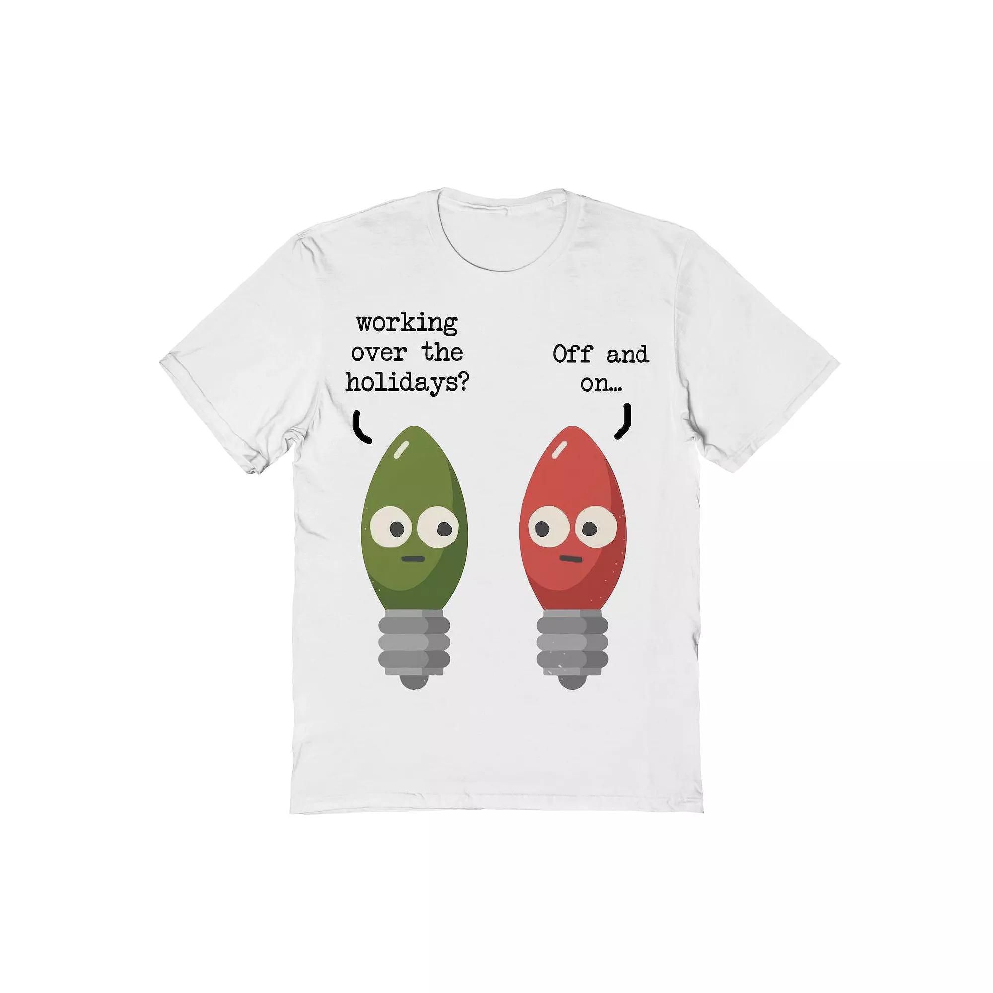 Men's Working Holidays Christmas Graphic Tee,  Product Image