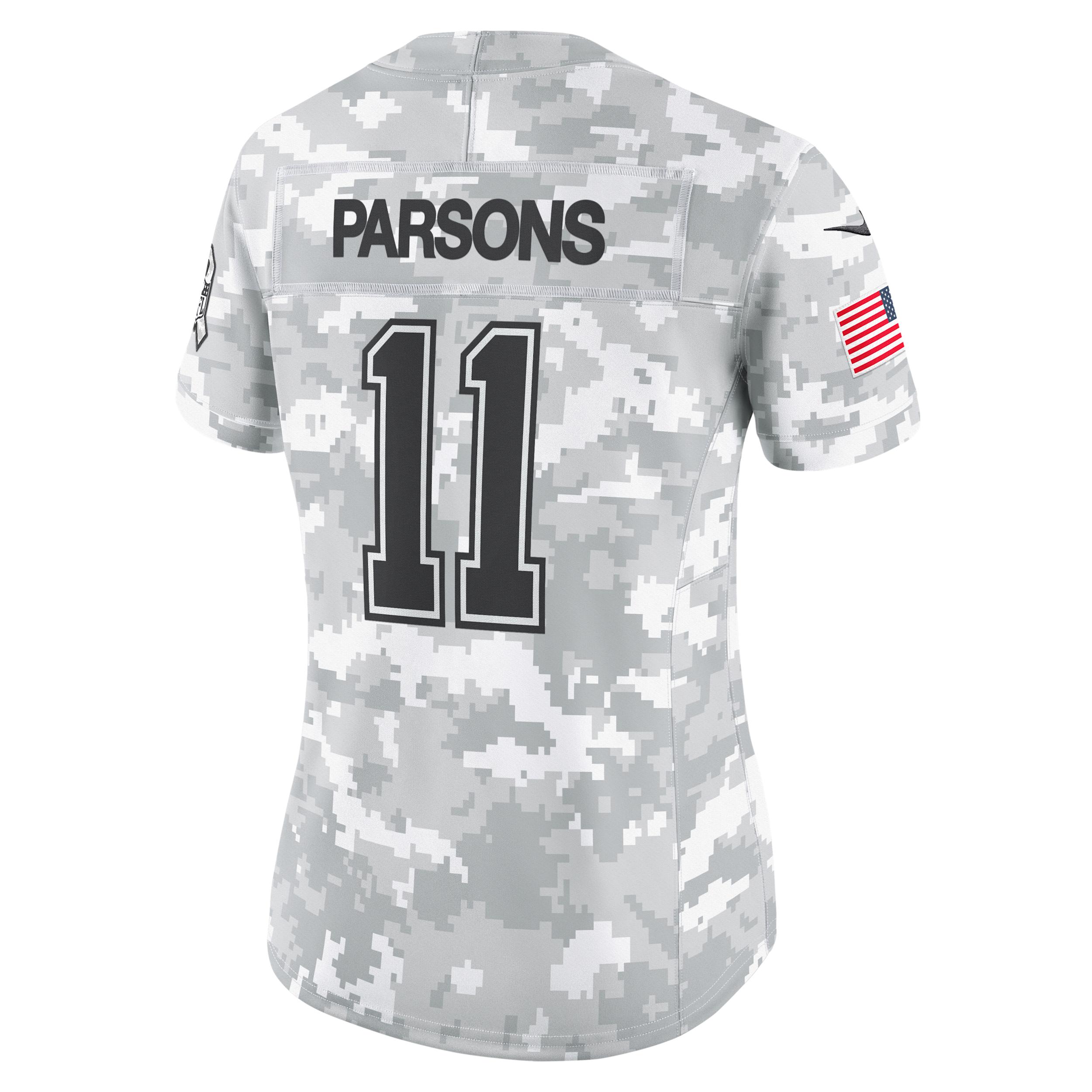 Women's Nike Micah Parsons Arctic Camo Dallas Cowboys 2024 Salute to Service Limited Jersey, Size: Small, Team Product Image