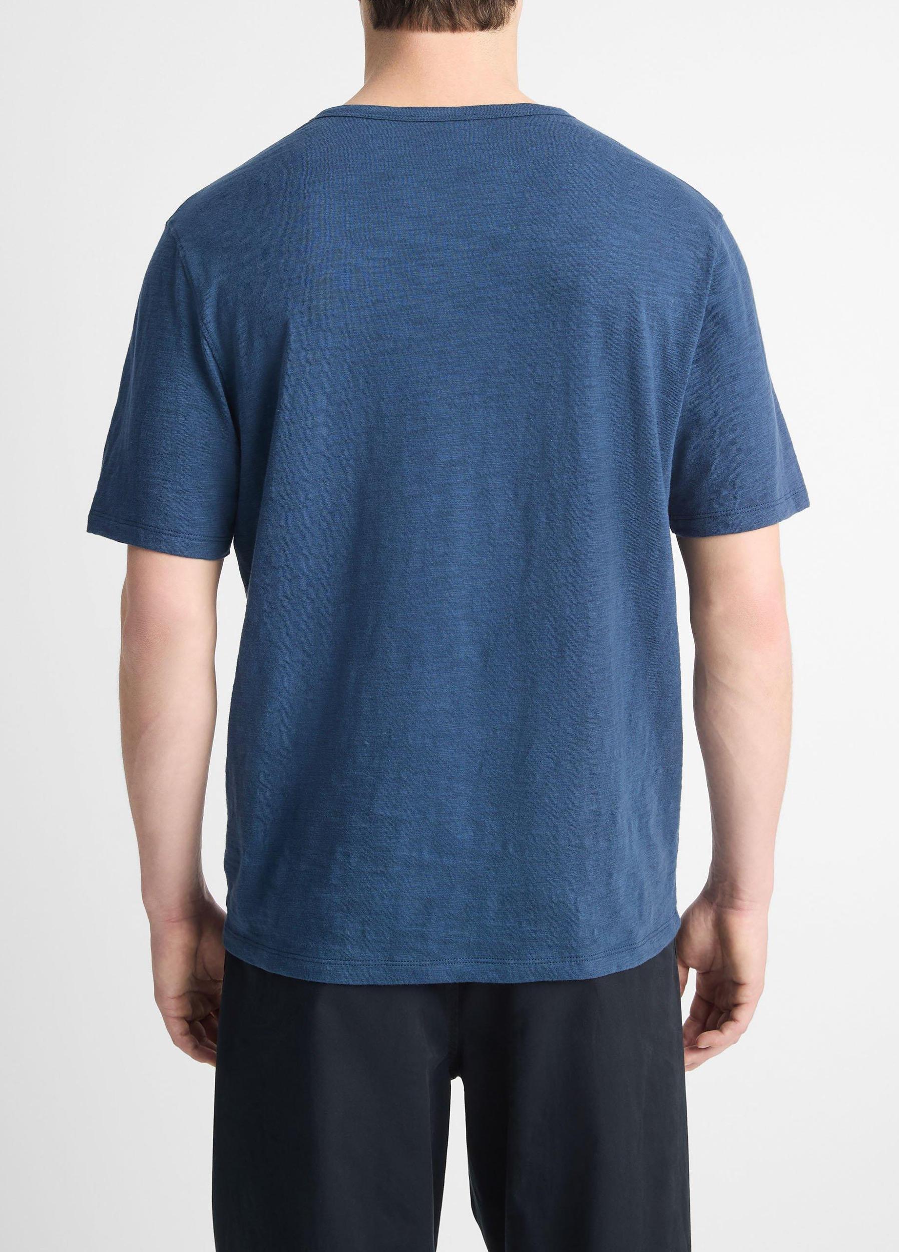 Mens Slub Cotton Split-Neck T-Shirt Vince Product Image