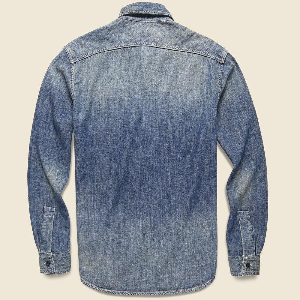 Earl Selvedge Denim Shirt - Washed Indigo Product Image