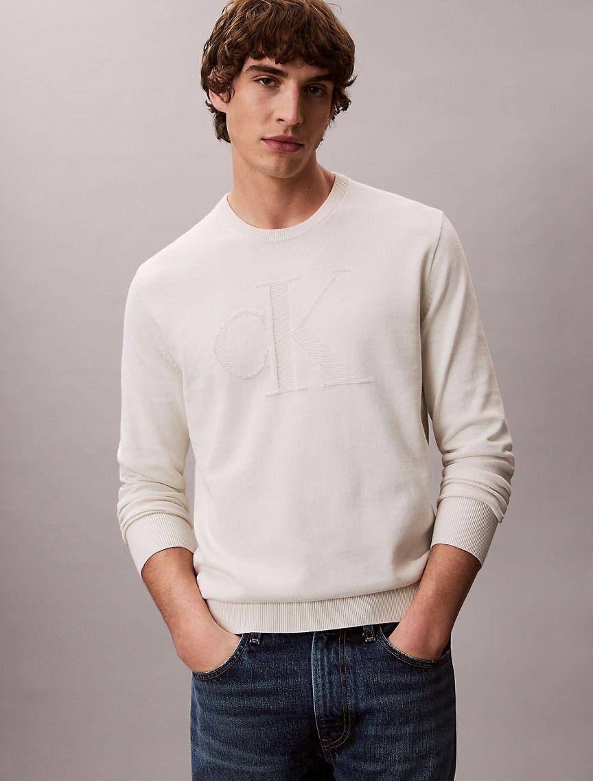 Smooth Cotton Monogram Sweater Product Image