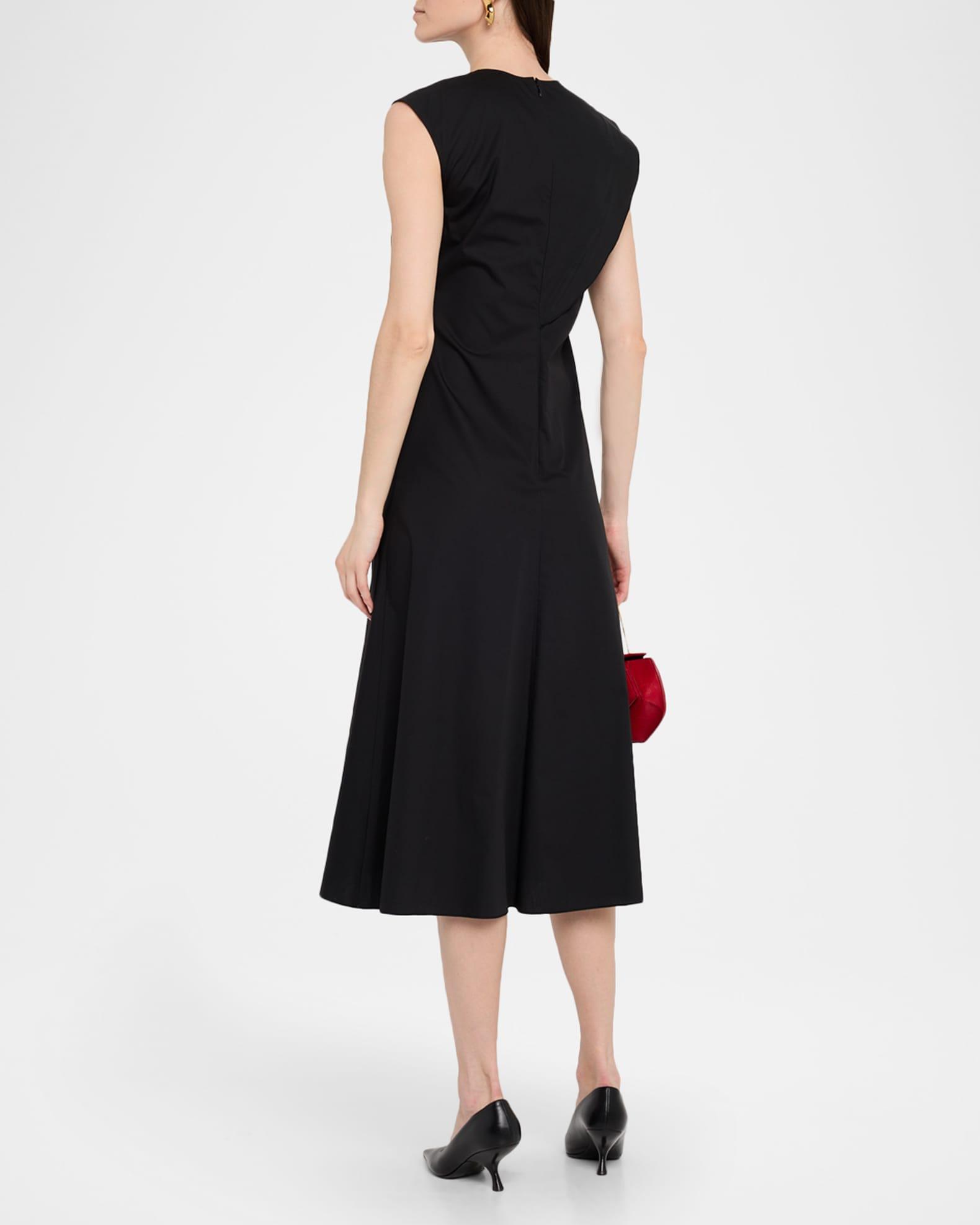 Sleeveless Ruffle Cotton Midi Dress Product Image