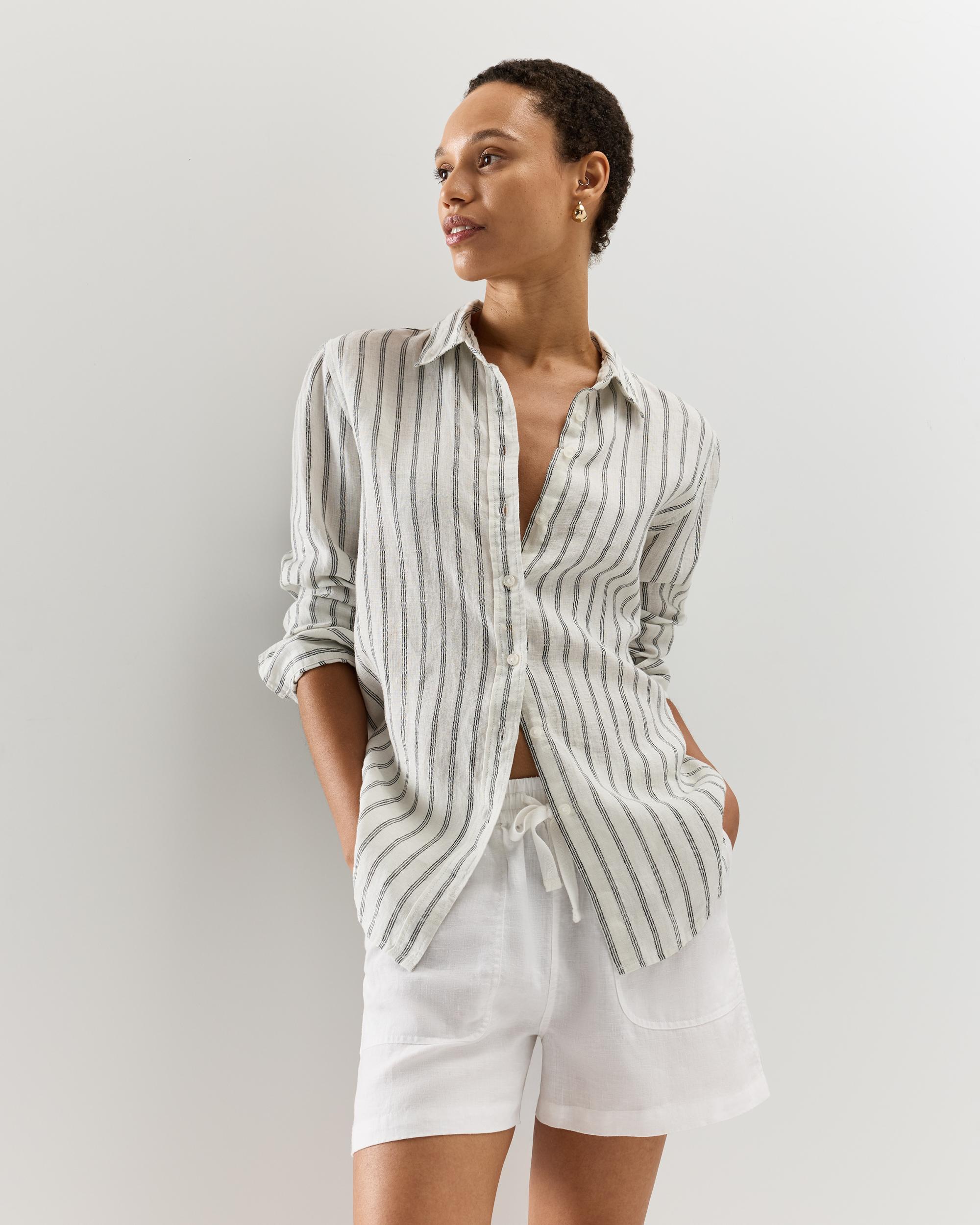 Quince | Women's 100% European Linen Long Sleeve Shirt Size XS Product Image