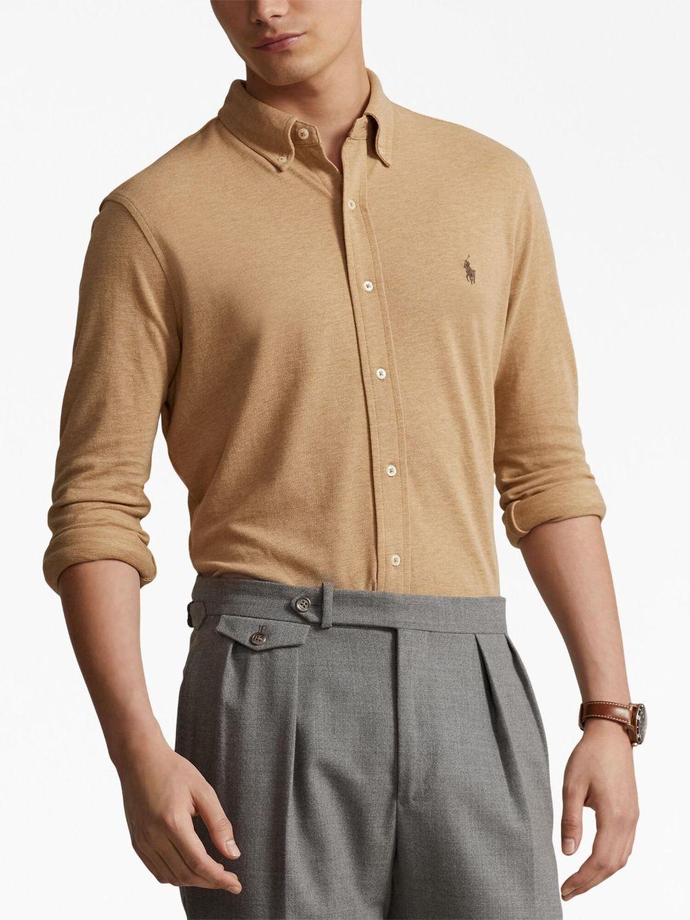 Polo Pony-embroidered cotton shirt Product Image