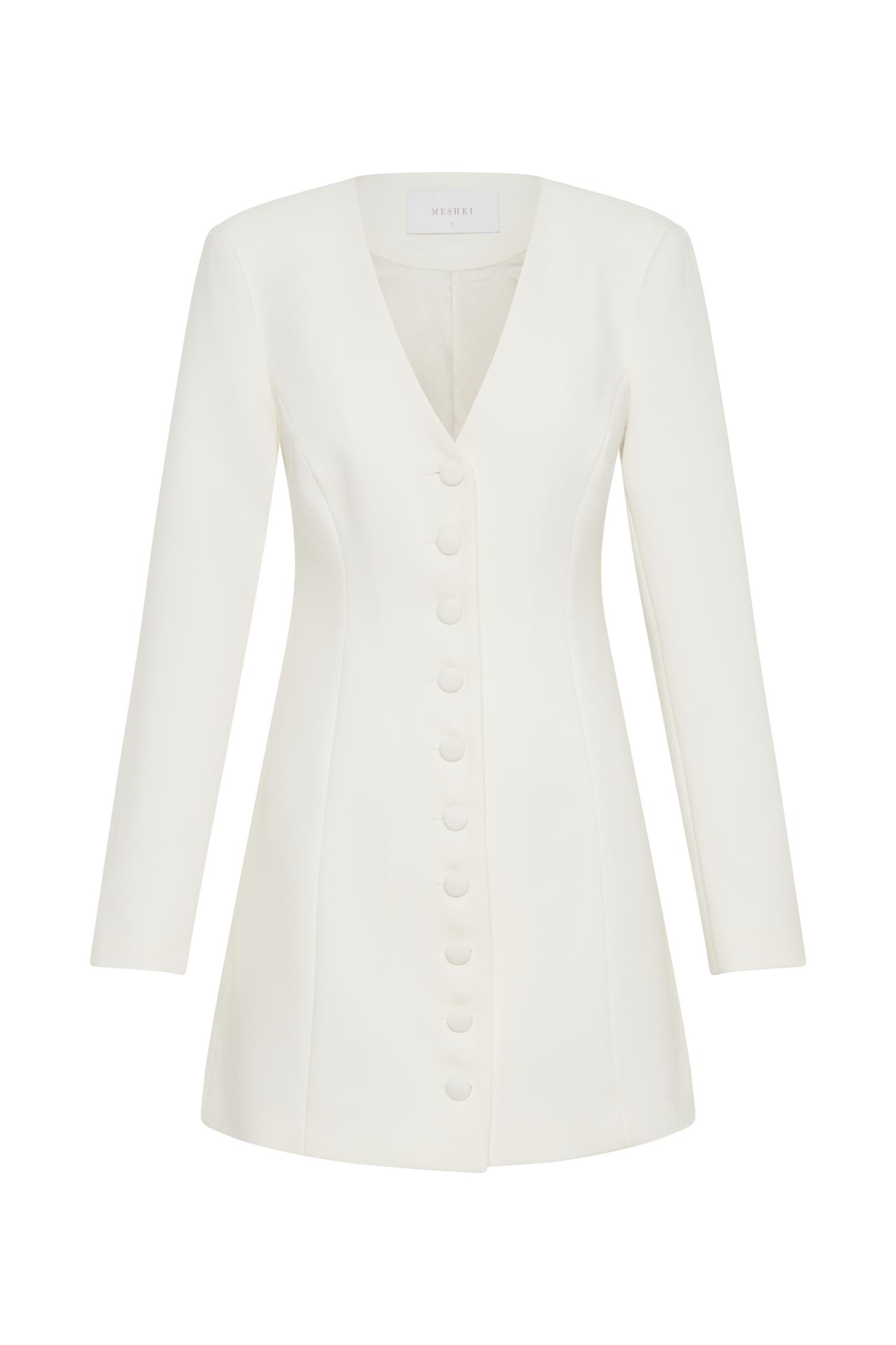 Hurley Long Sleeve Blazer Mini Dress - Ivory Product Image