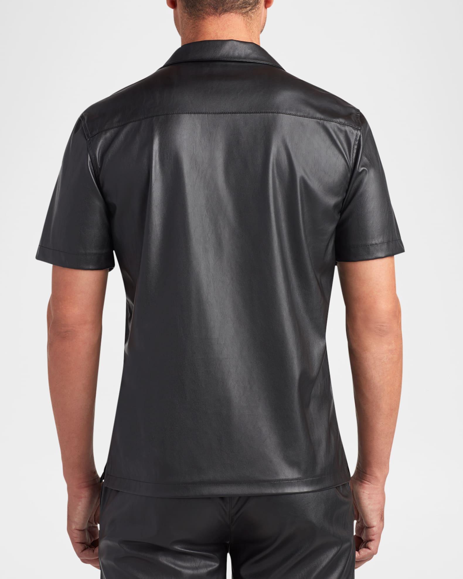 Men's Bond Faux-Leather Camp Shirt Product Image
