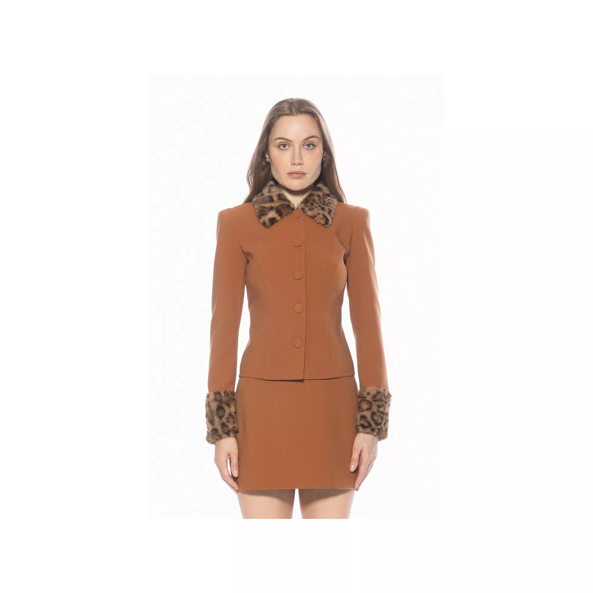 Women's ALEXIA ADMOR Faux Fur Collar & Sleeve Jacket,  Product Image