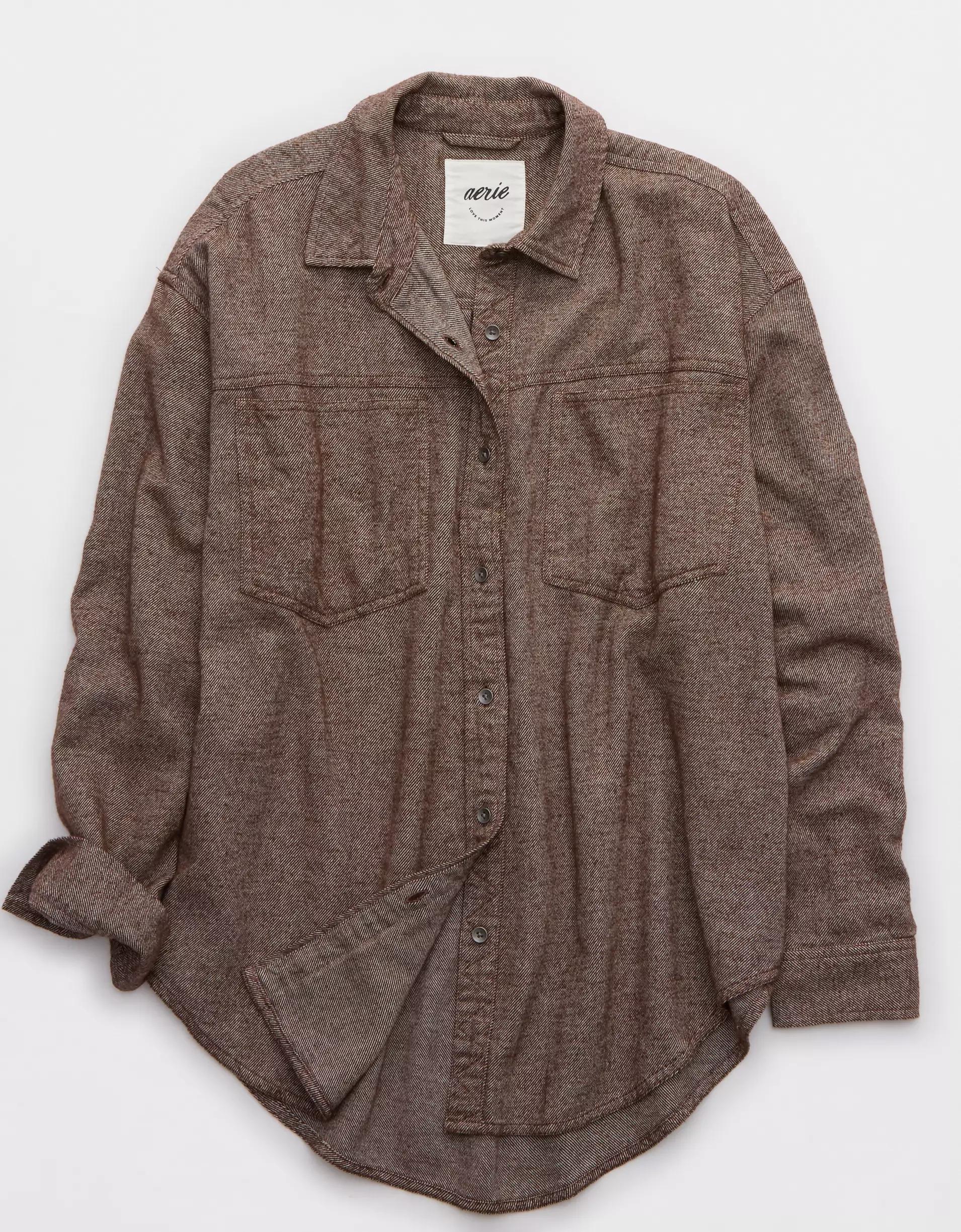 Aerie Anytime Fave Twill Shirt Product Image