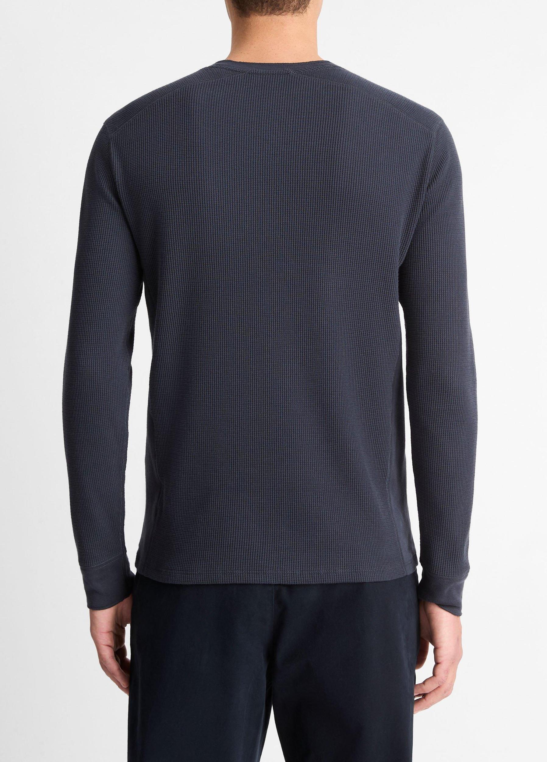 Pima Cotton-Blend Thermal Long-Sleeve Pullover Product Image