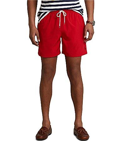 Polo Ralph Lauren Traveler Solid 5.75 Inseam Swim Trunks Product Image