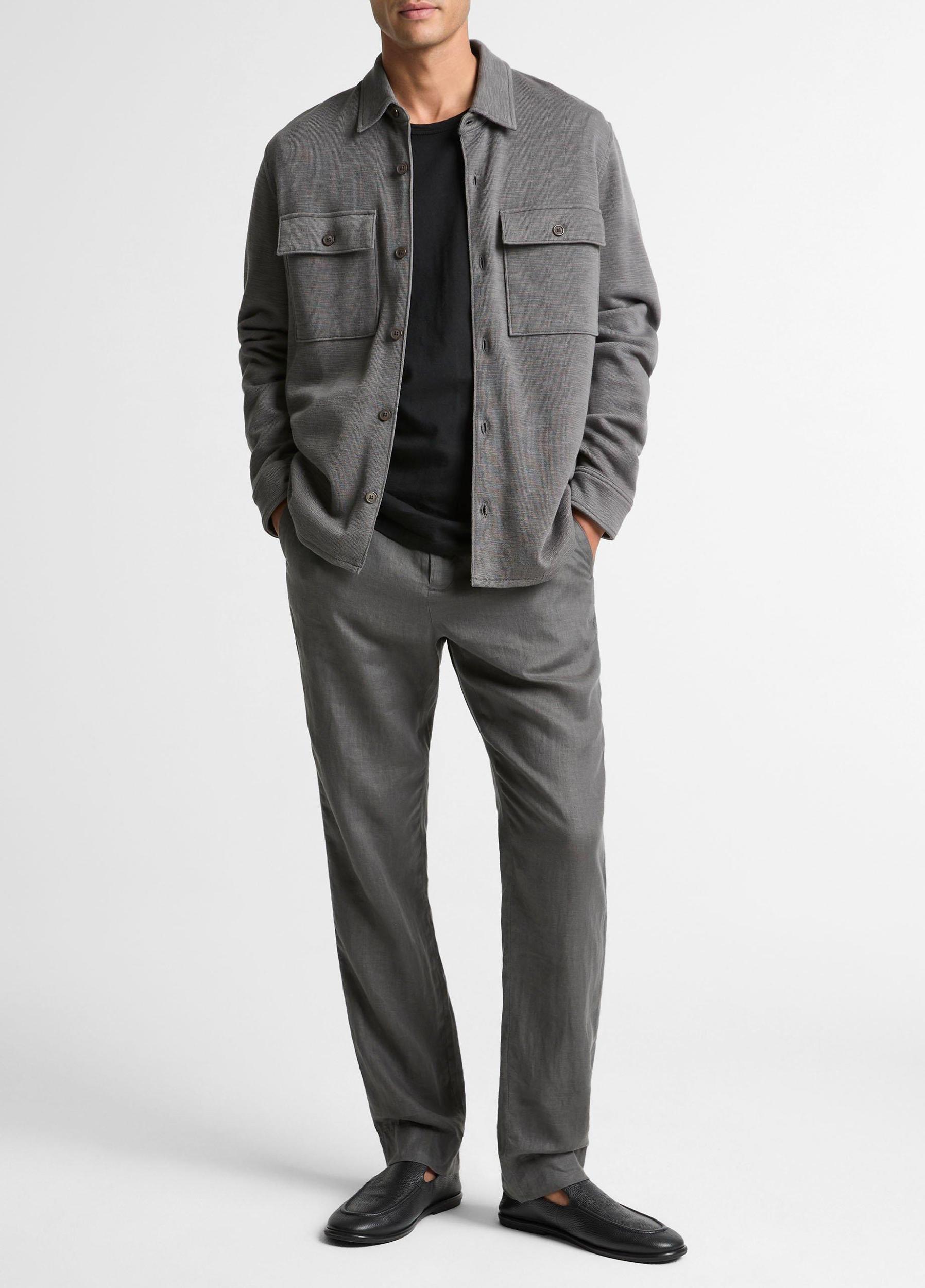 Double-Slub Cotton-Blend Shirt Jacket Product Image
