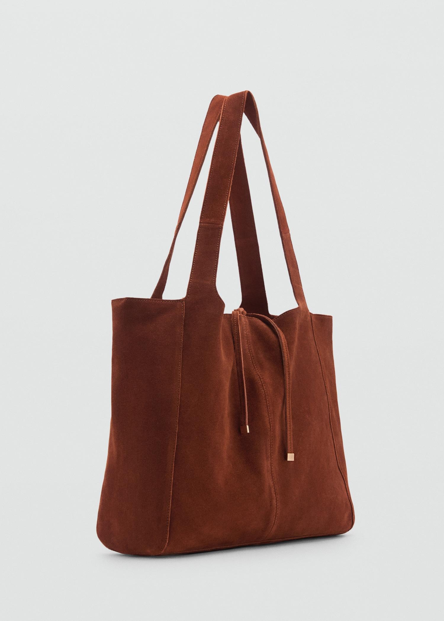 Suede shopper bag - Women | MANGO USA Product Image