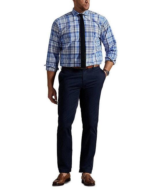 Polo Ralph Lauren Big & Tall Classic Multi Fit Plaid Oxford Long Sleeve Woven Shirt Product Image