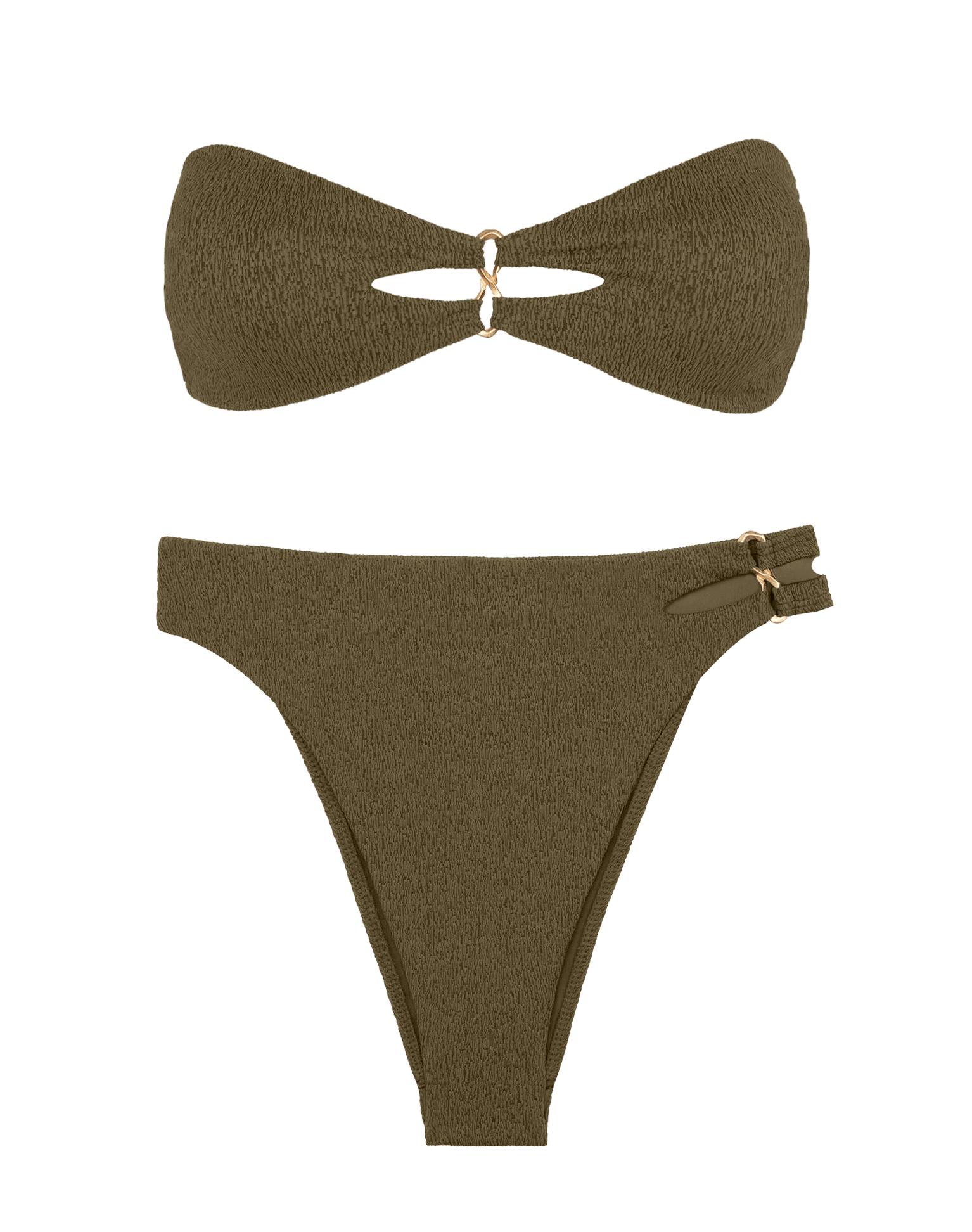 Firenze Solaro Bandeau Top - Evergreen Product Image