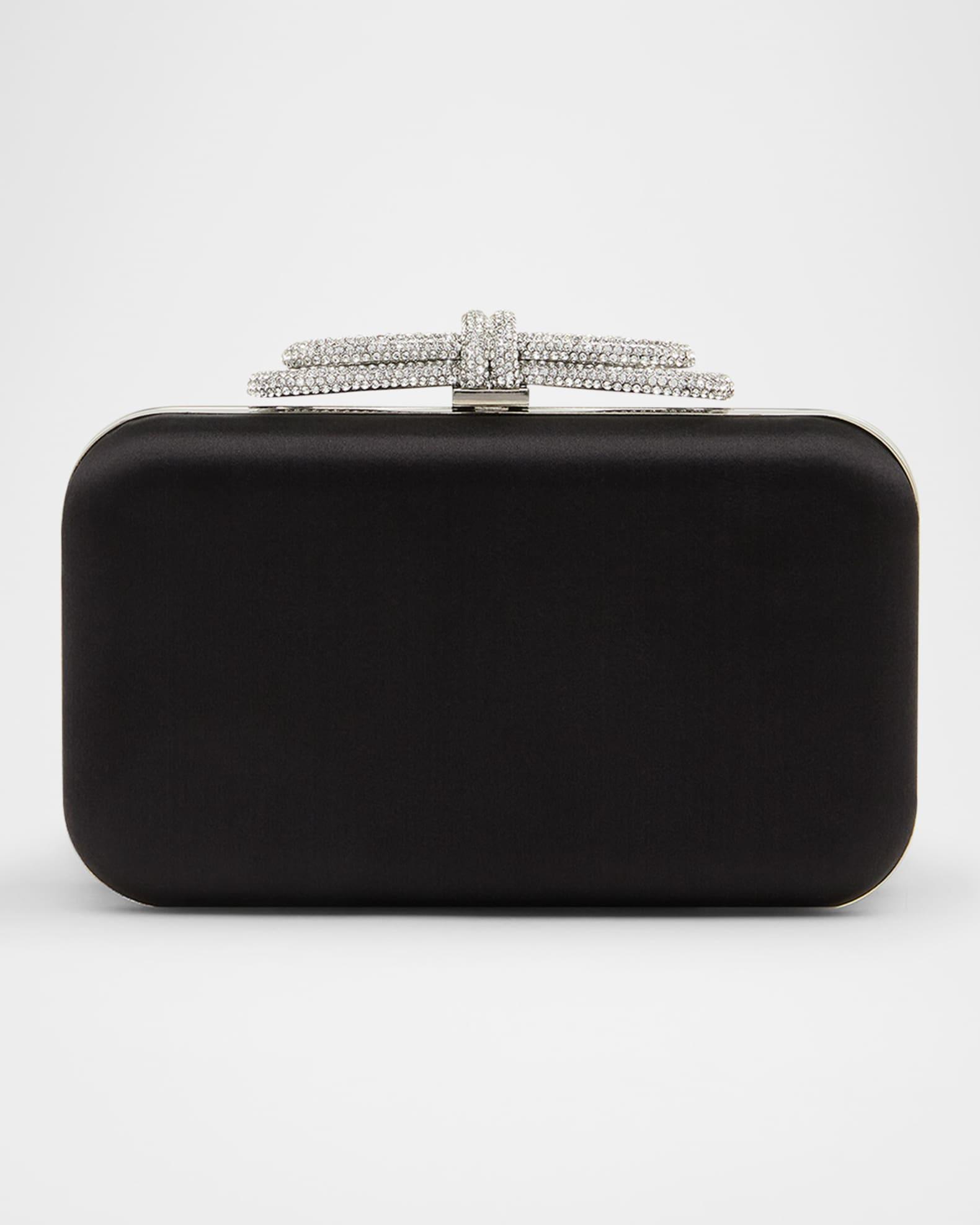 Double Bow Satin Clutch Bag Product Image