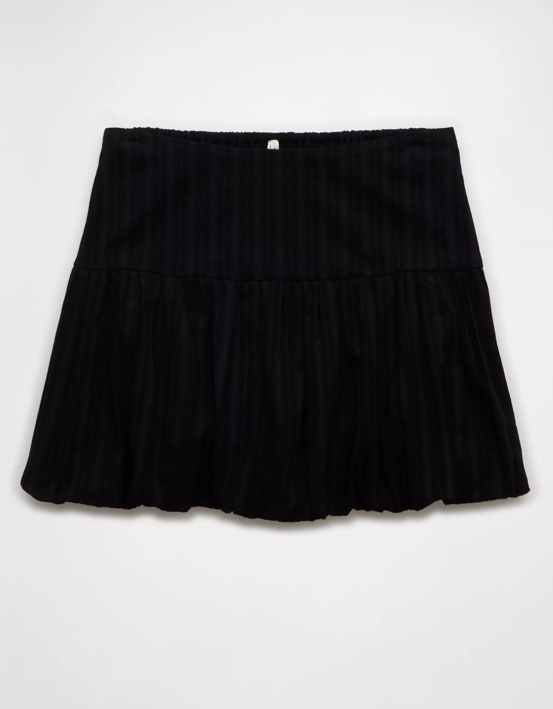 AE High-Waisted Smocked Bubble Skirt Product Image