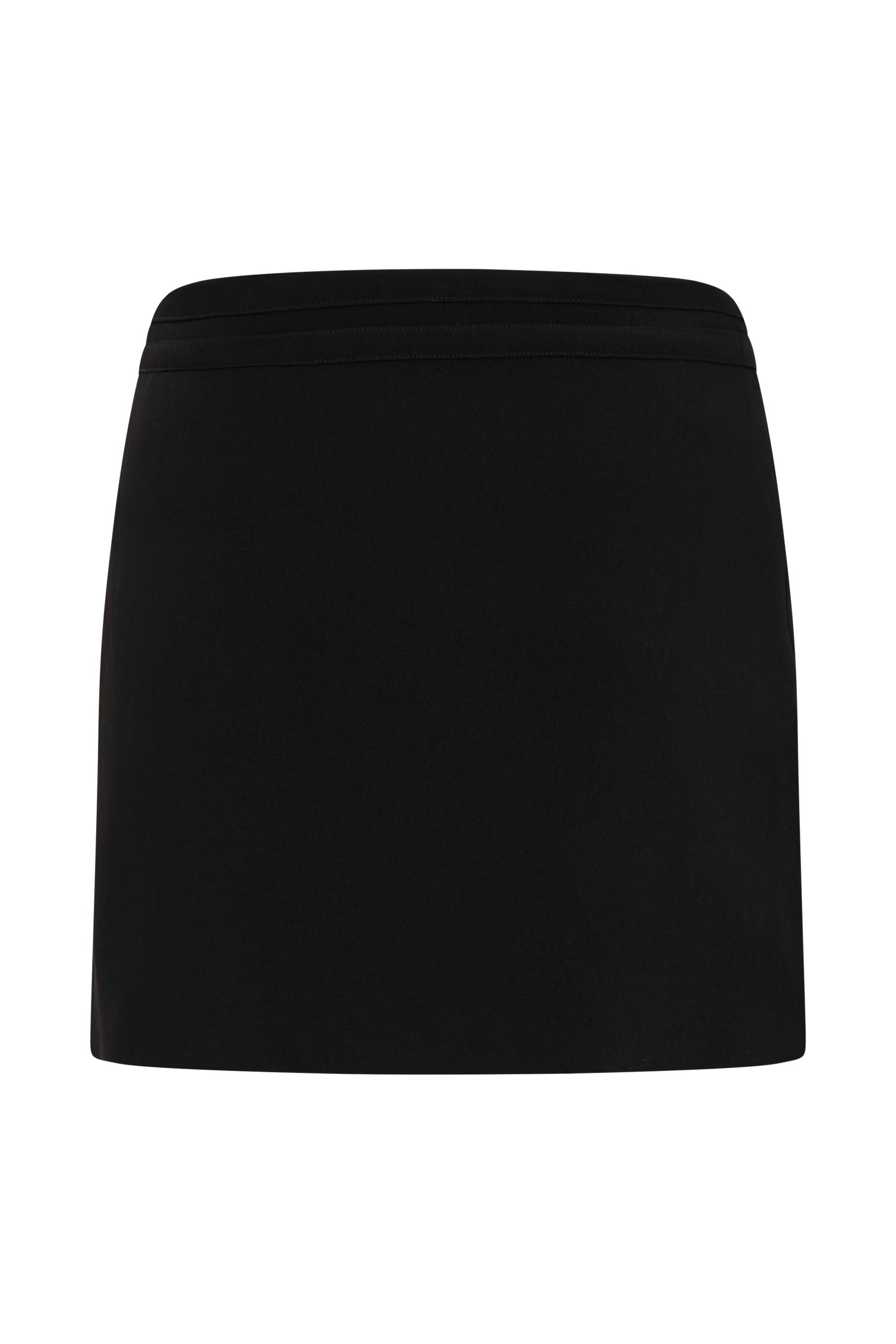 Letitia Suiting Mini Skirt With Buckle - Black Product Image