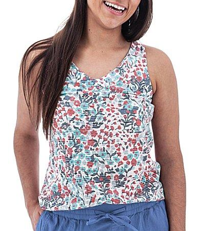 Aventura Charlie Organic Cotton Single Knit Jersey Burnout Floral Soft V Product Image