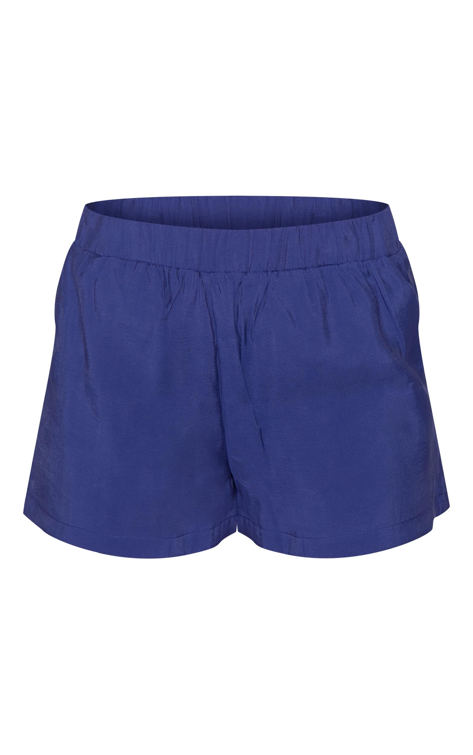 Navy Mid Rise Floaty Shorts Product Image