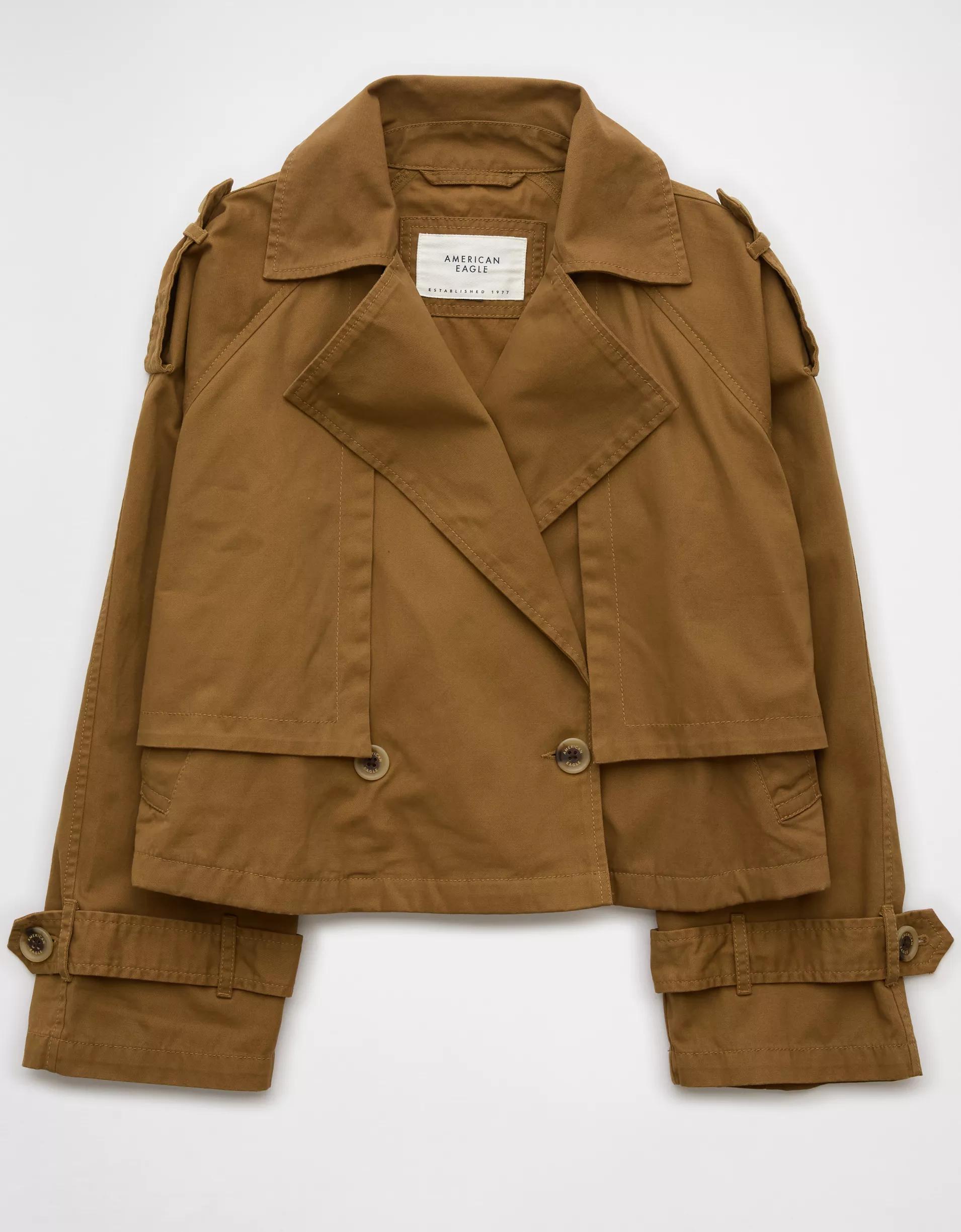 AE Cropped Trench Coat Product Image