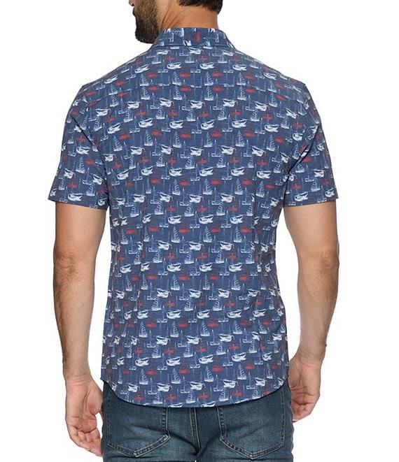 Flag and Anthem Perkins Boat Printed UPF Performance Short Sleeve Woven Shirt Product Image