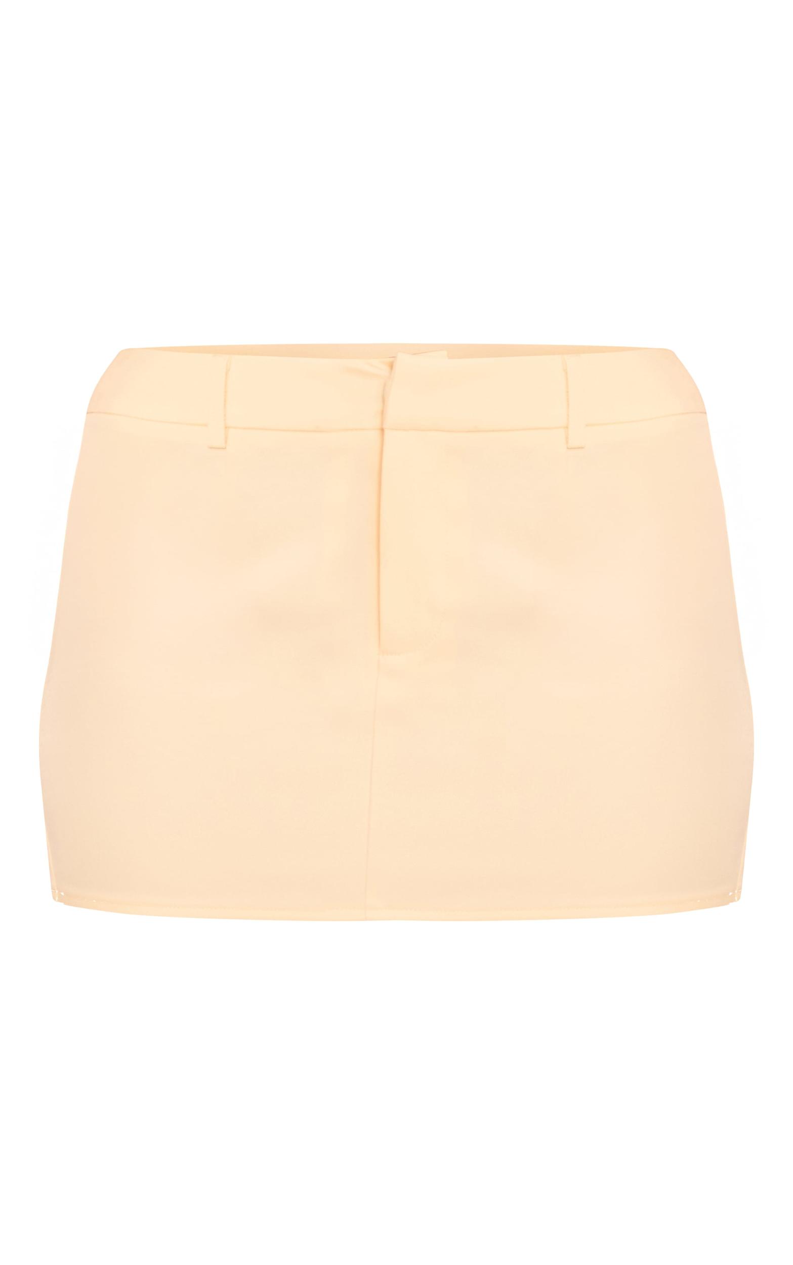 Butter Yellow Tailored Mini Skirt Product Image