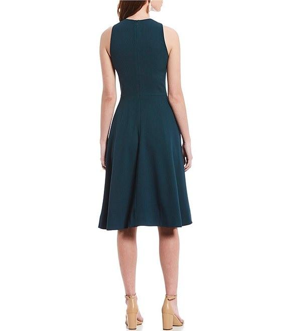 Dress the Population Catalina Crepe V-Neck Sleeveless A-Line Dress Product Image