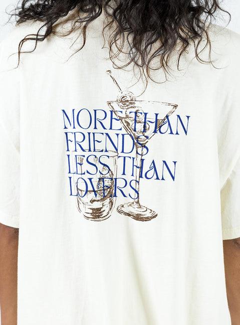 More Than Friends Oversized Tee Off White Product Image