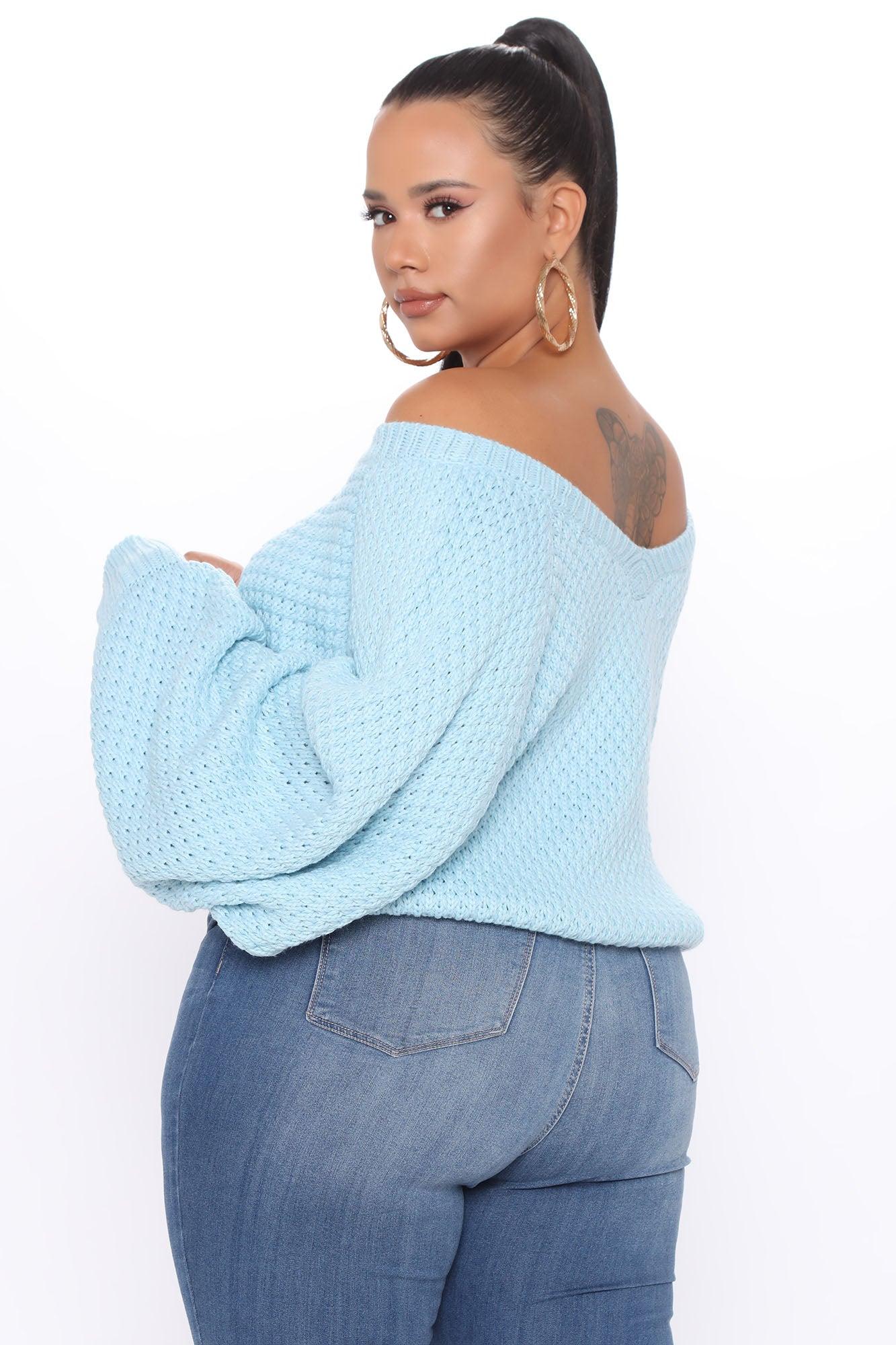 I Adore You Sweater - Blue Female Product Image