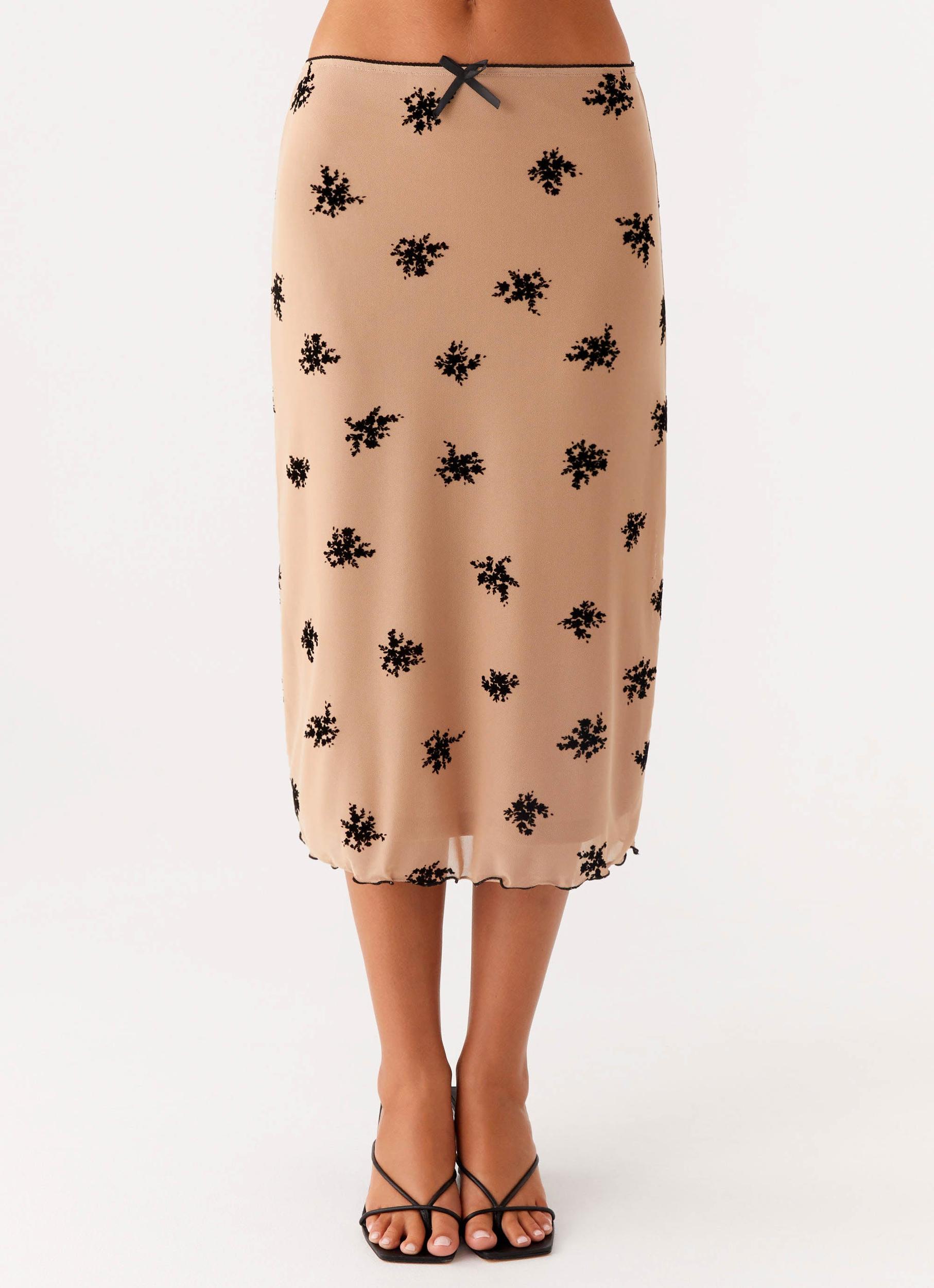 Rocca Midi Skirt - Nude Product Image