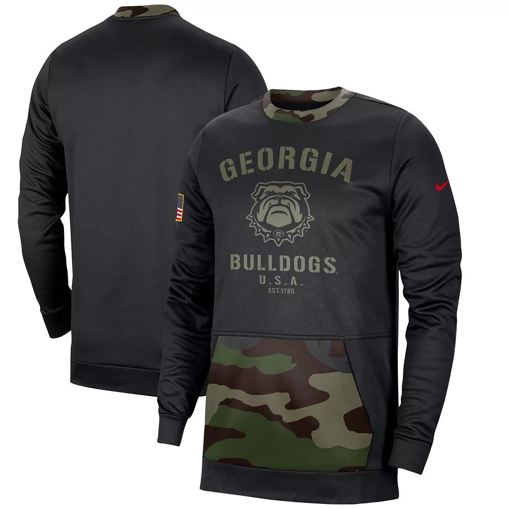 Men's Nike Black/Camo LSU Tigers Military Appreciation Performance Pullover Sweatshirt,  Product Image