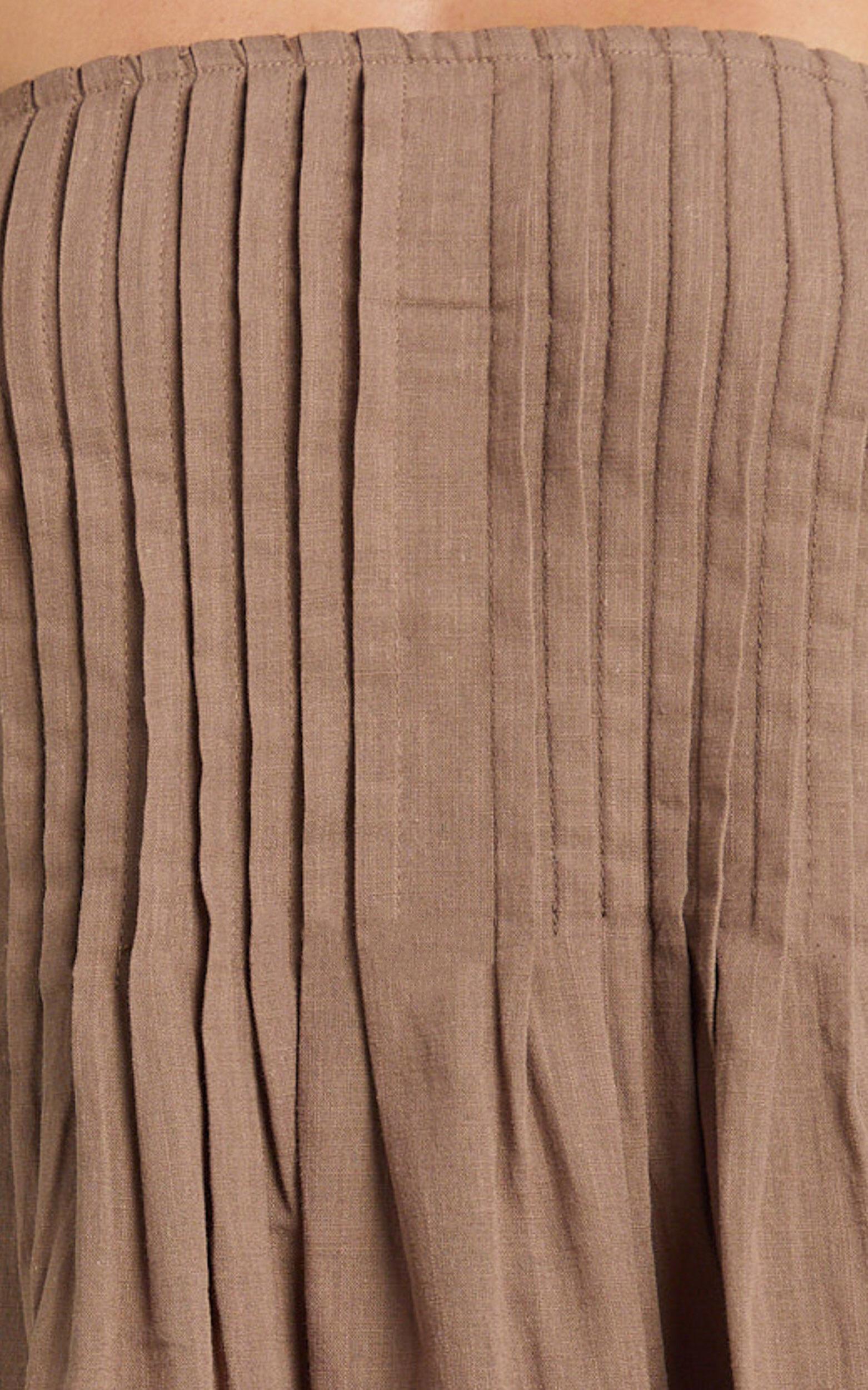 Carli Two Piece Top and Pants Set - Cotton Tube Pant Set in Chocolate Product Image