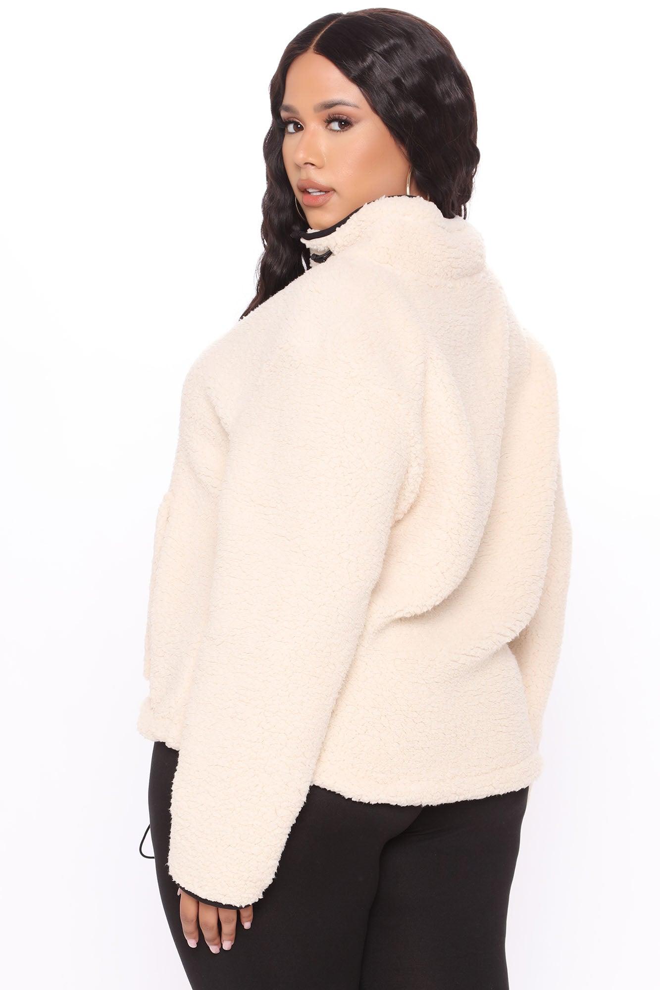Cozy Feels Sherpa Pullover - Ivory Product Image