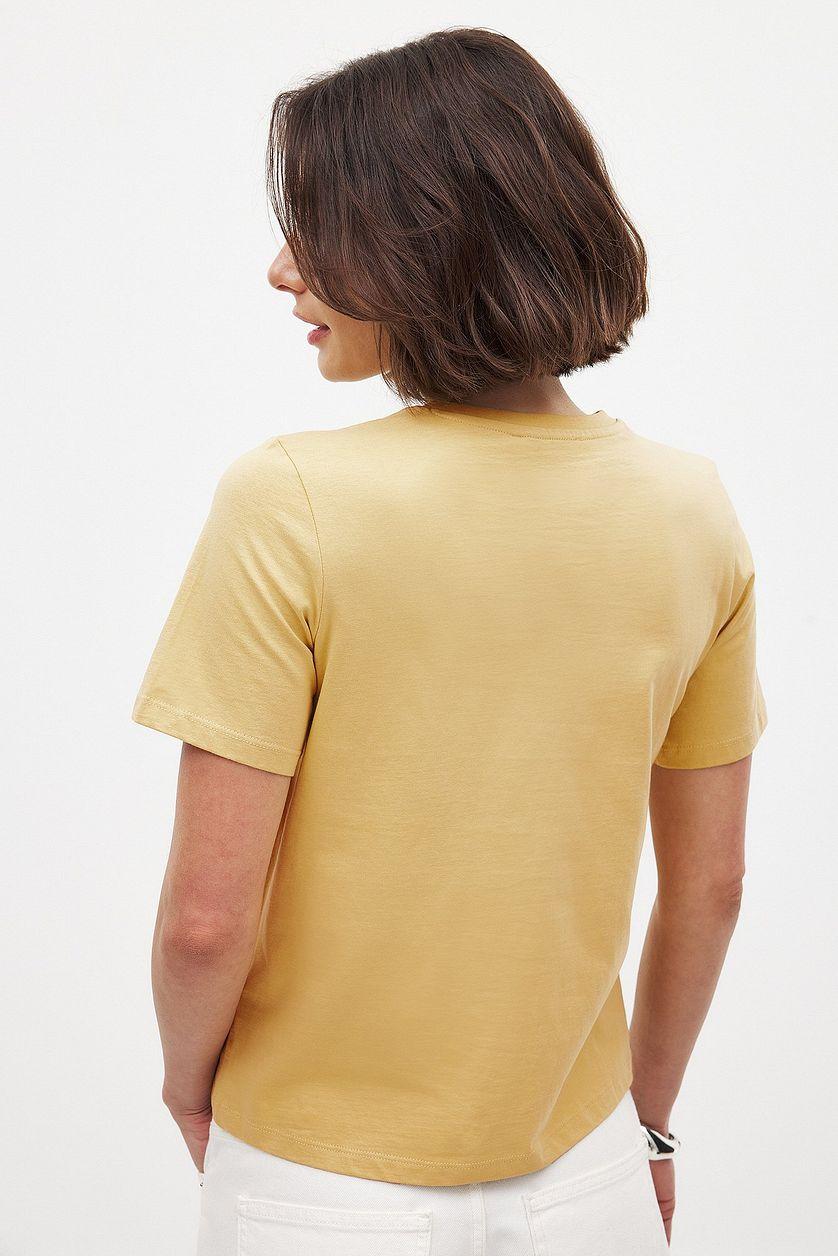 Round Neck Cotton T-Shirt Product Image
