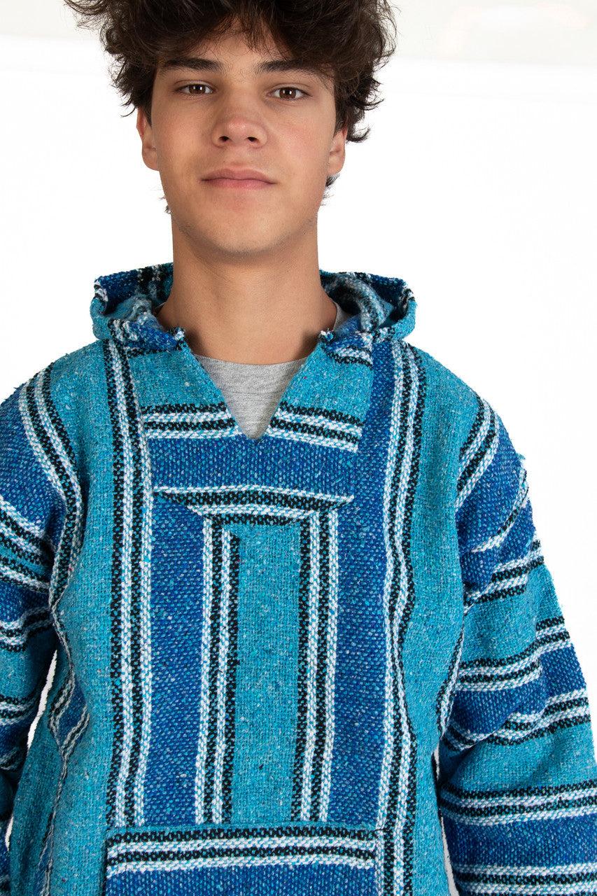 Lightweight Turquoise Baja Hoodie Product Image
