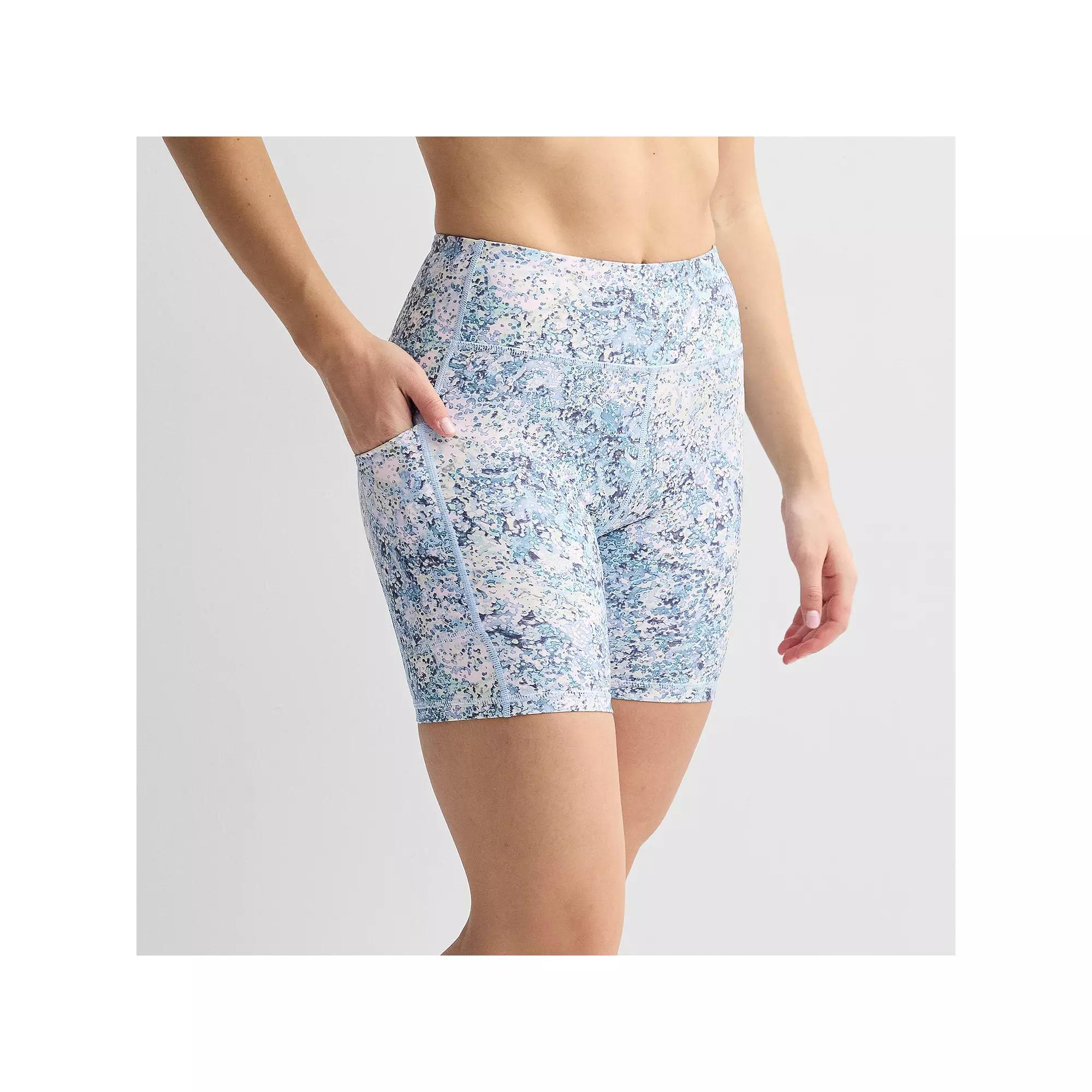 Women's Tek Gear® Ultrastretch 7-in. Bike Shorts, Size: XS, Blue Spots Product Image